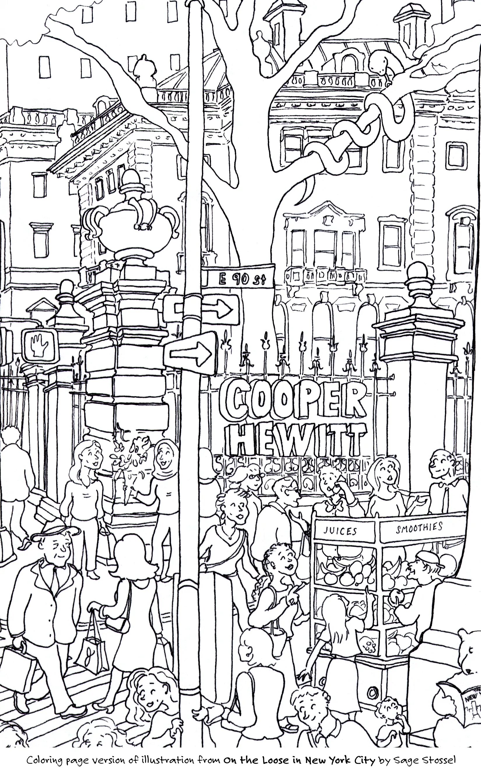 Coloring page wonderful night at the museum