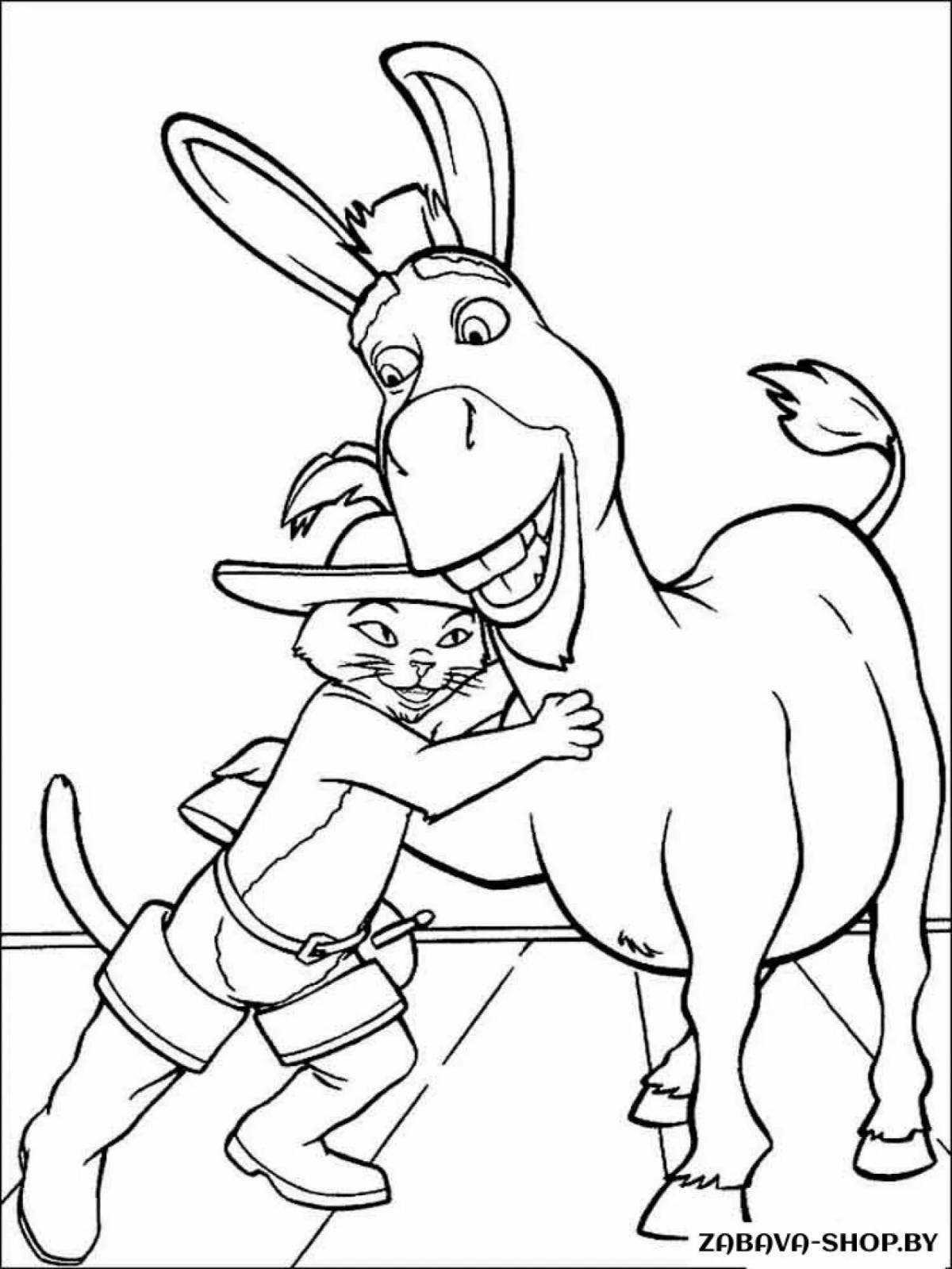 Exalted shrek dragon coloring page