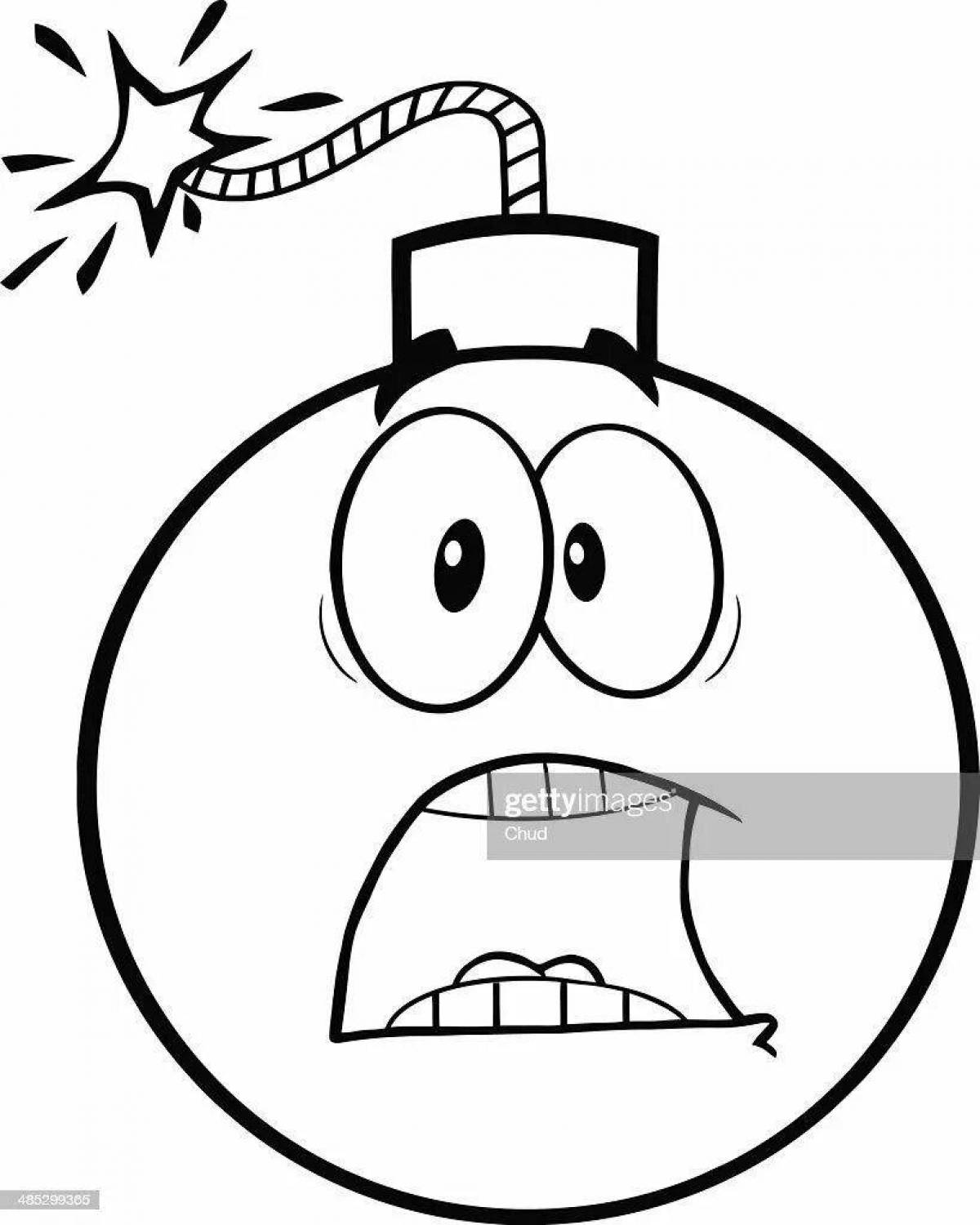 Photo Fun bomb coloring book for kids