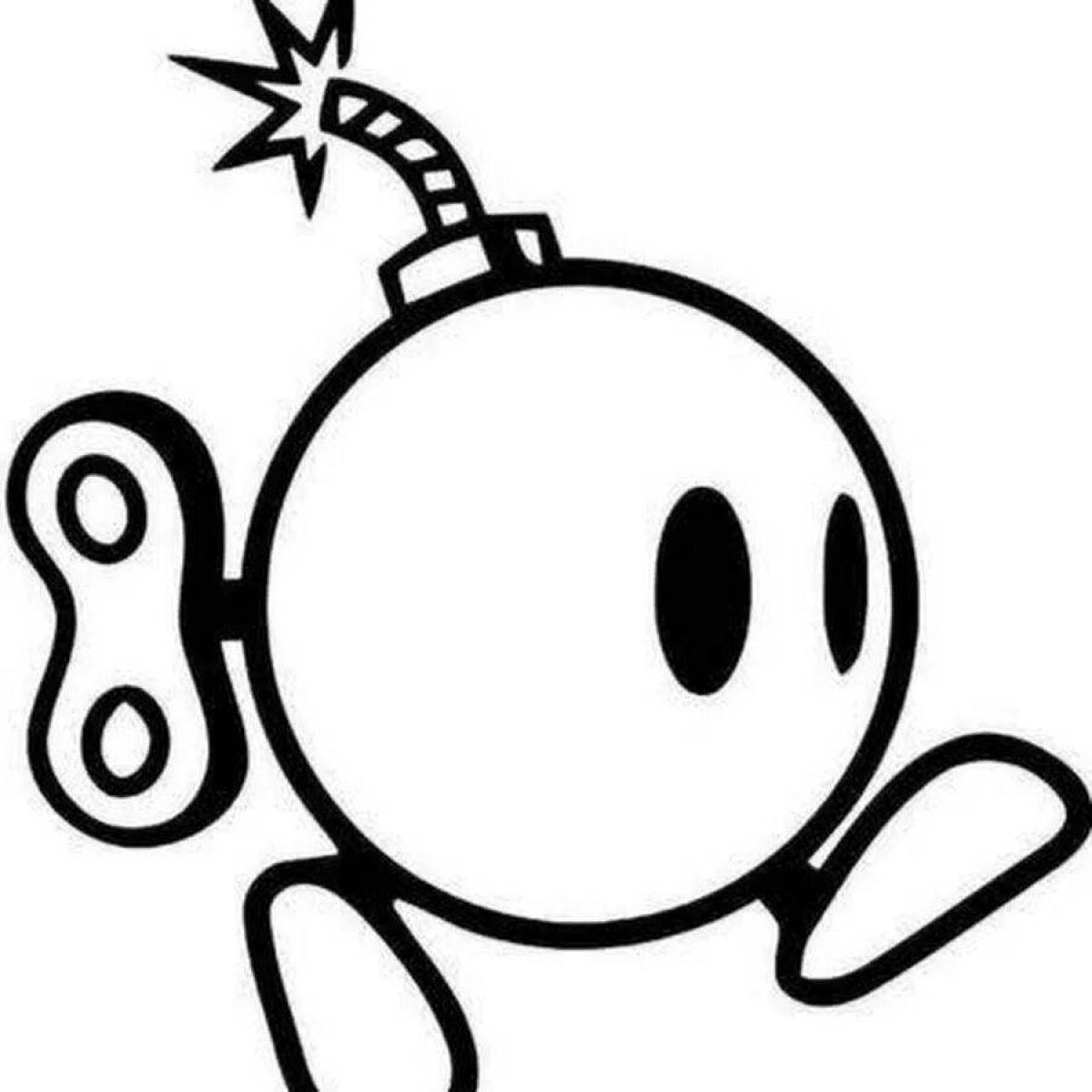 Photo Coloring bright bomb for kids