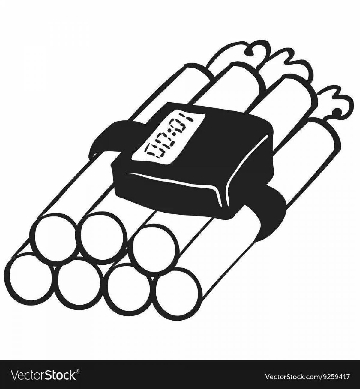 Photo Fun bomb coloring for kids