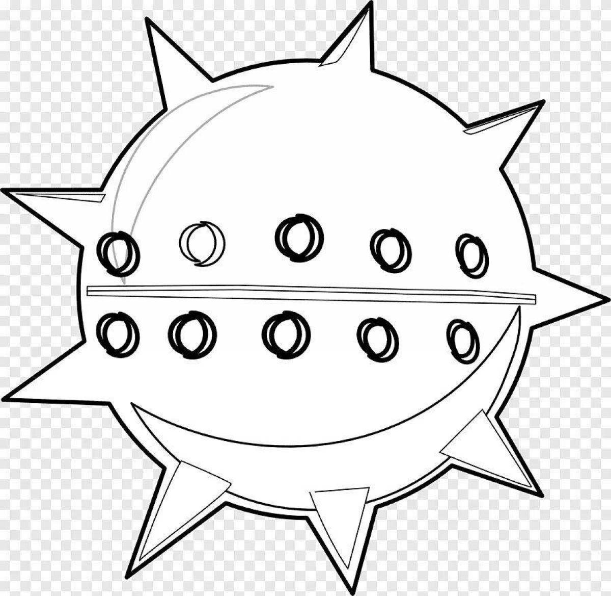 Photo Gorgeous bomb coloring page for kids