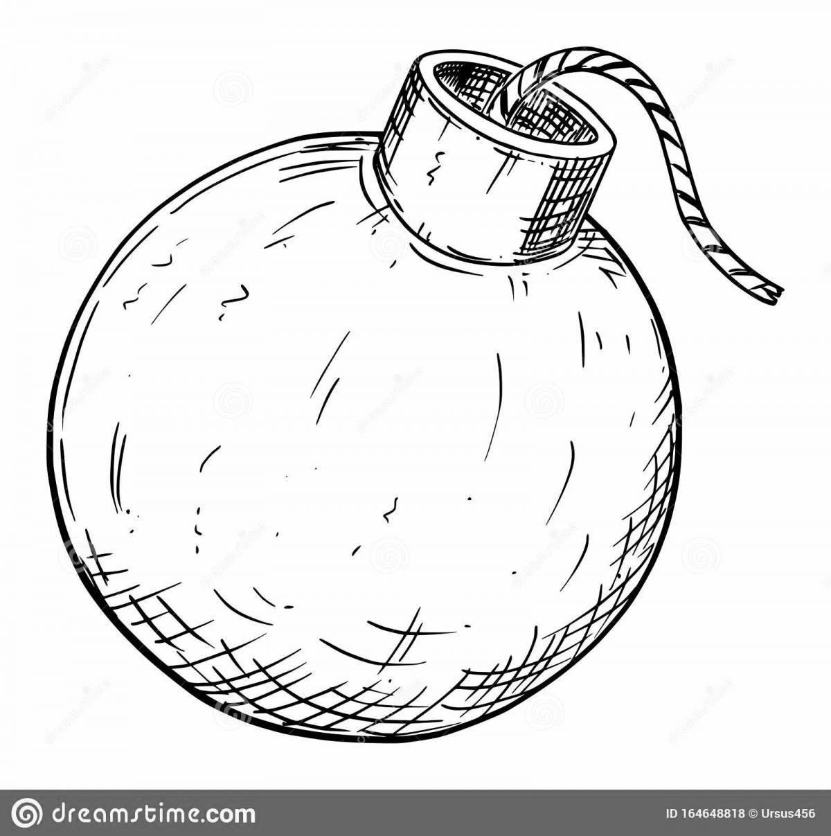 Photo Adorable bomb coloring book for kids