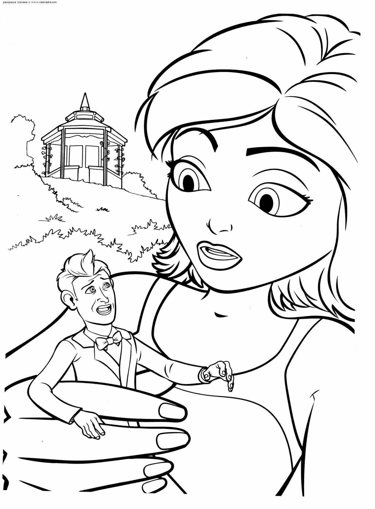 Fun monsters vs aliens coloring page