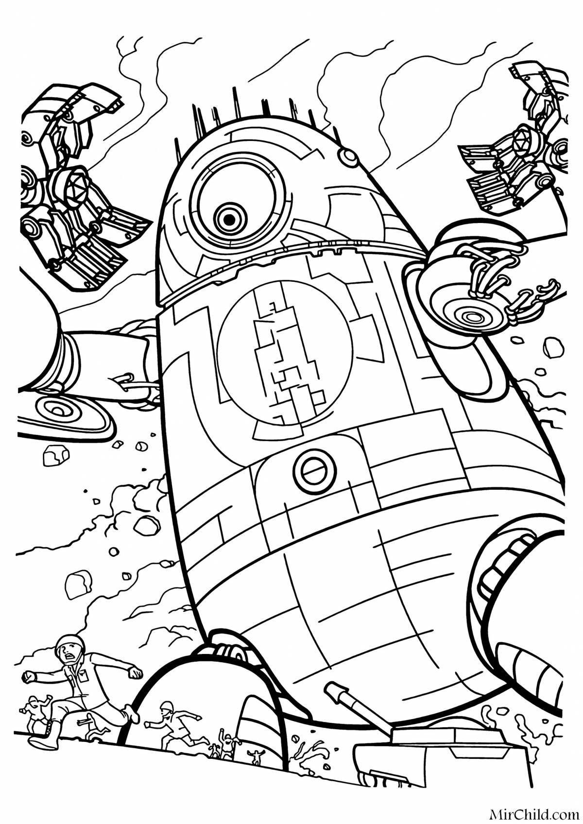 Funny monsters vs aliens coloring book