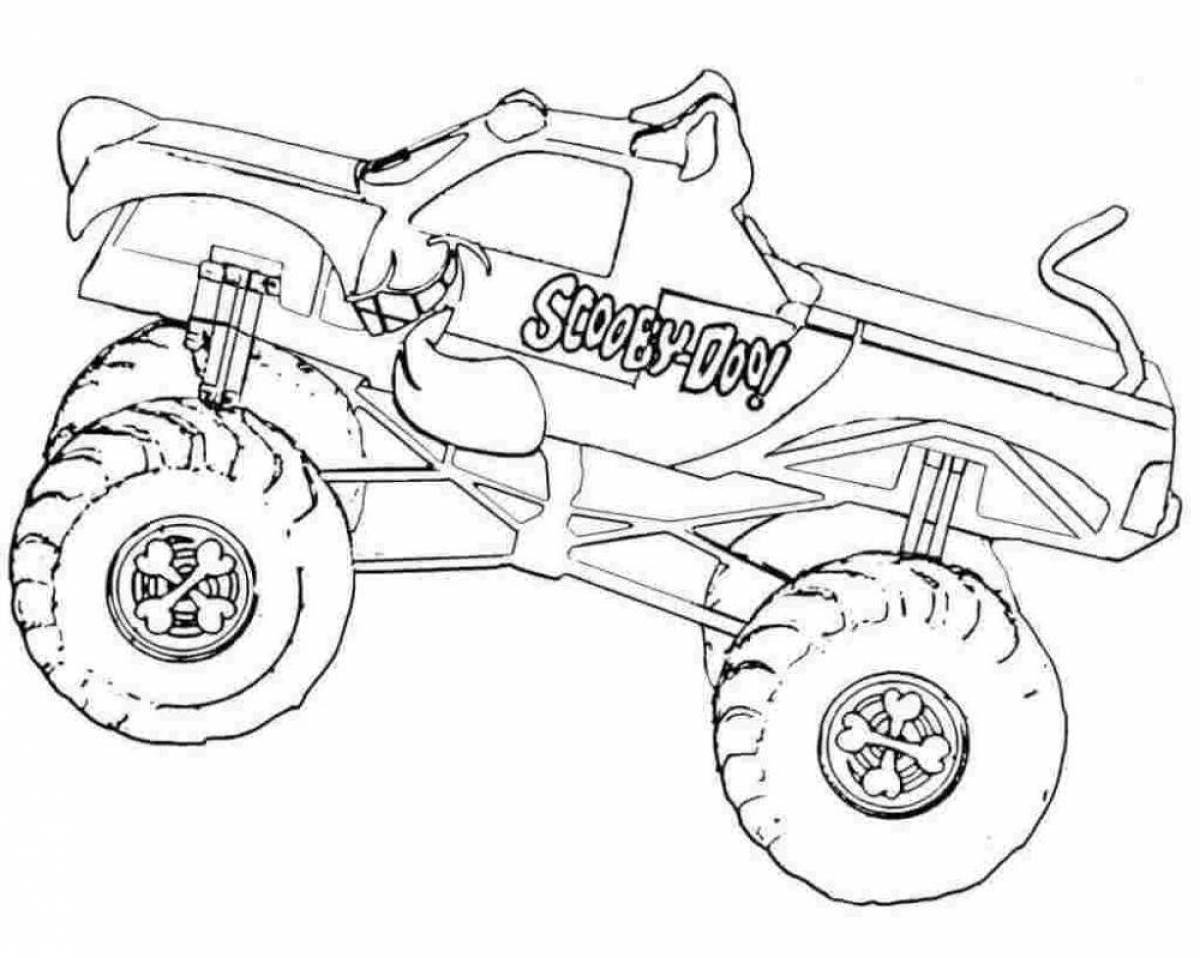 Картинки монстр трак раскраска