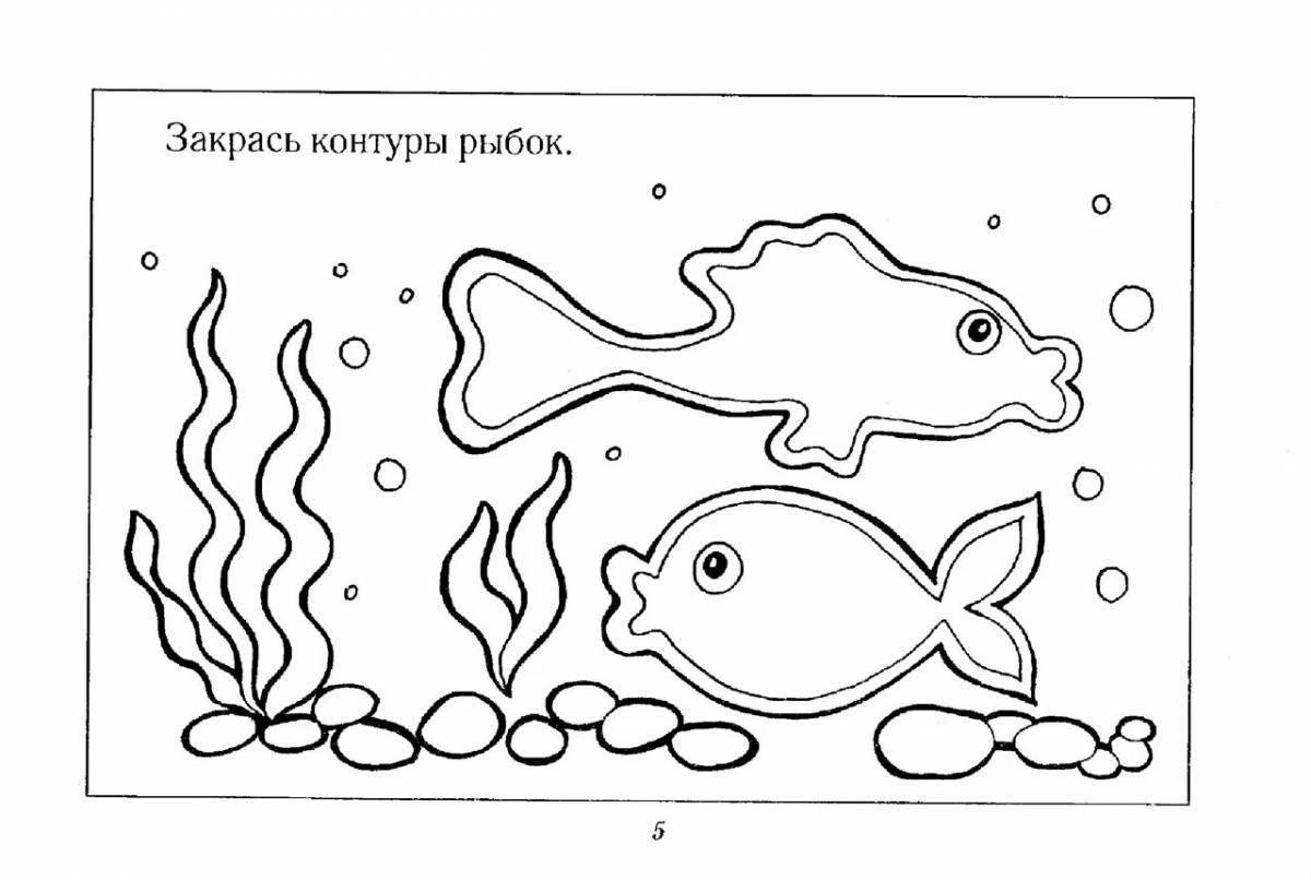 Шаблон рыбка для аппликации