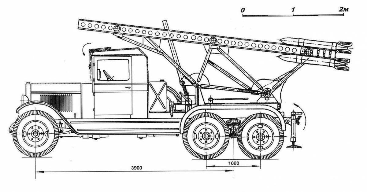 Как нарисовать военную катюшу