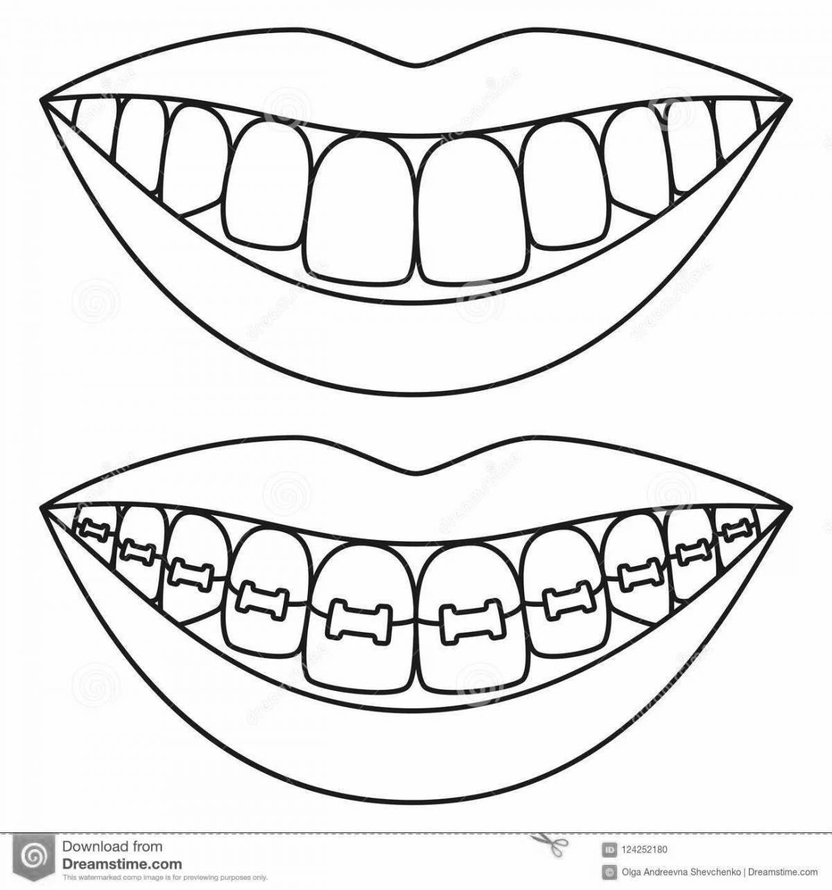 Губы с зубами картинка для детей