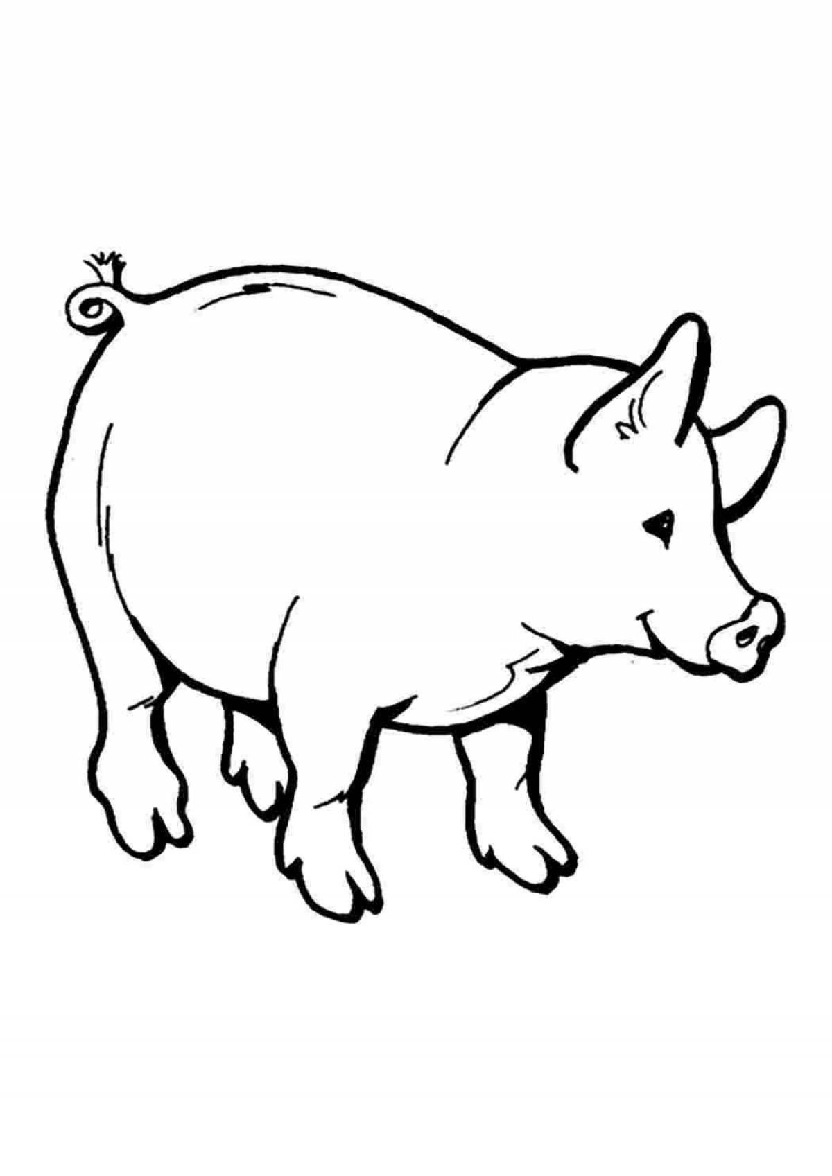 Свинья рисунок