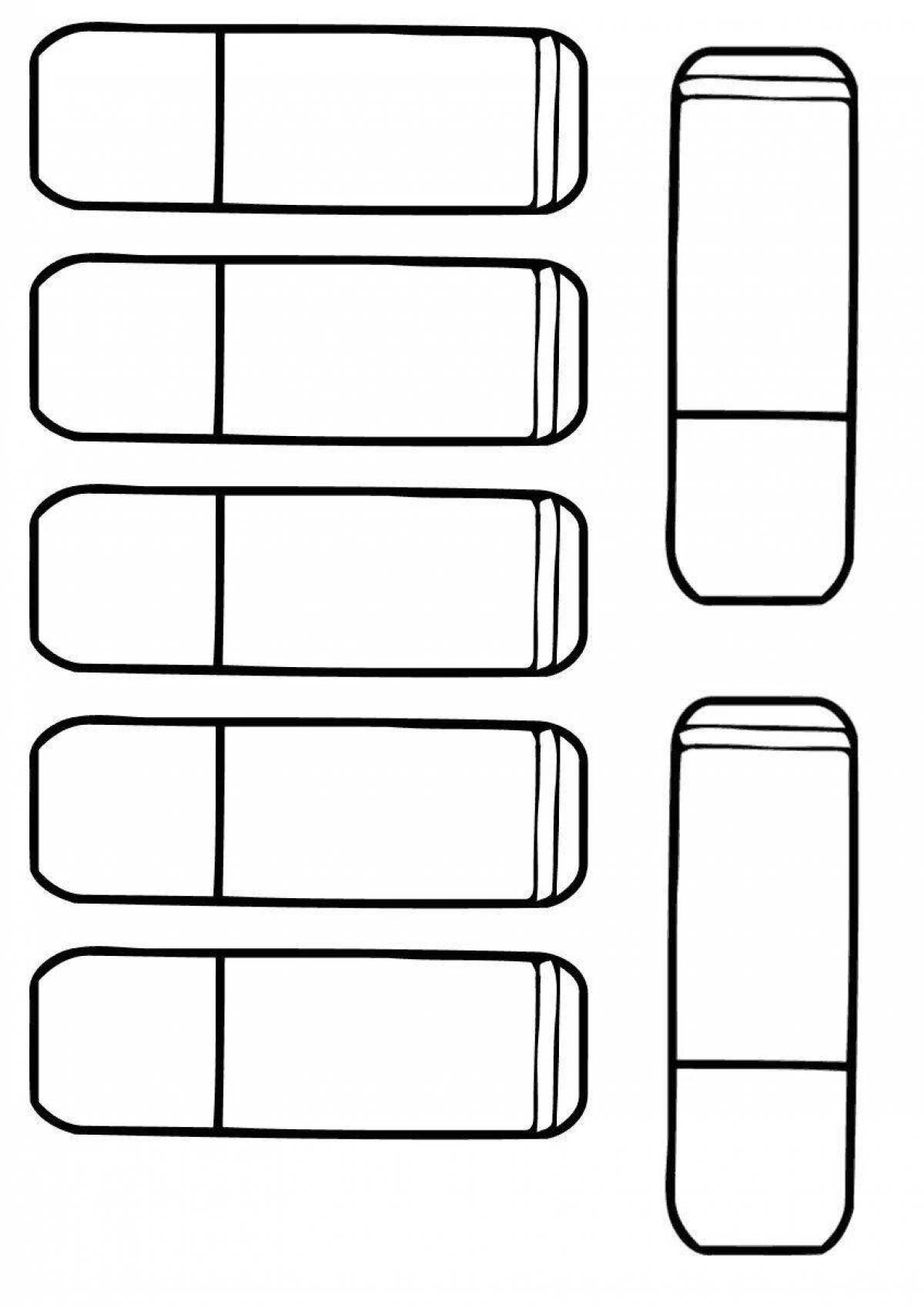 Контур ластика. Ластик раскраска. Стирательная резинка раскраска. Ластик раскраска для детей. Rubber раскраска.