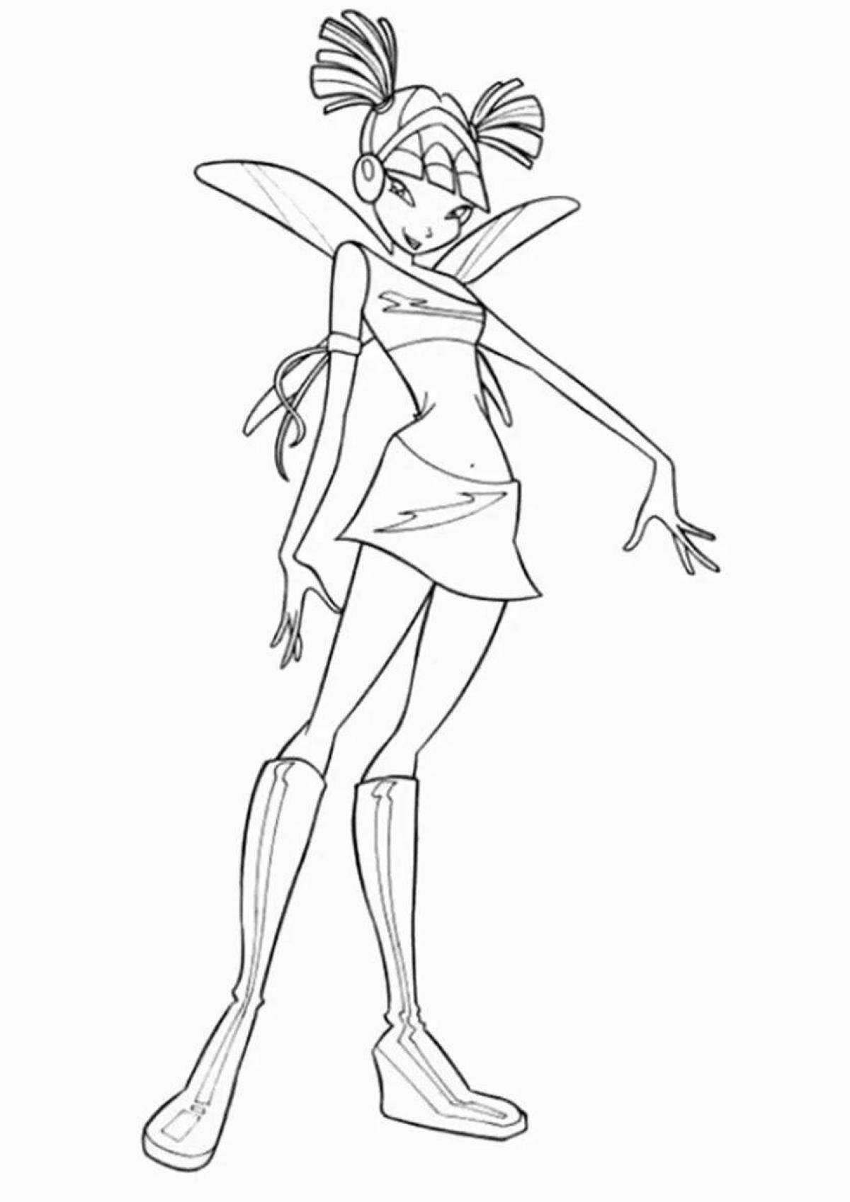 Раскраска Сказочная раскраска винкс блум чармикс