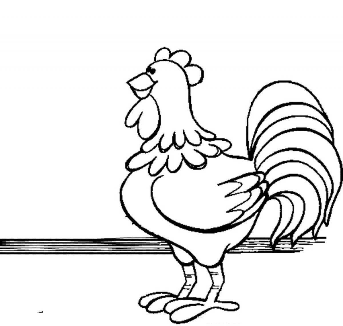 Color-splendid grains for chicken coloring page