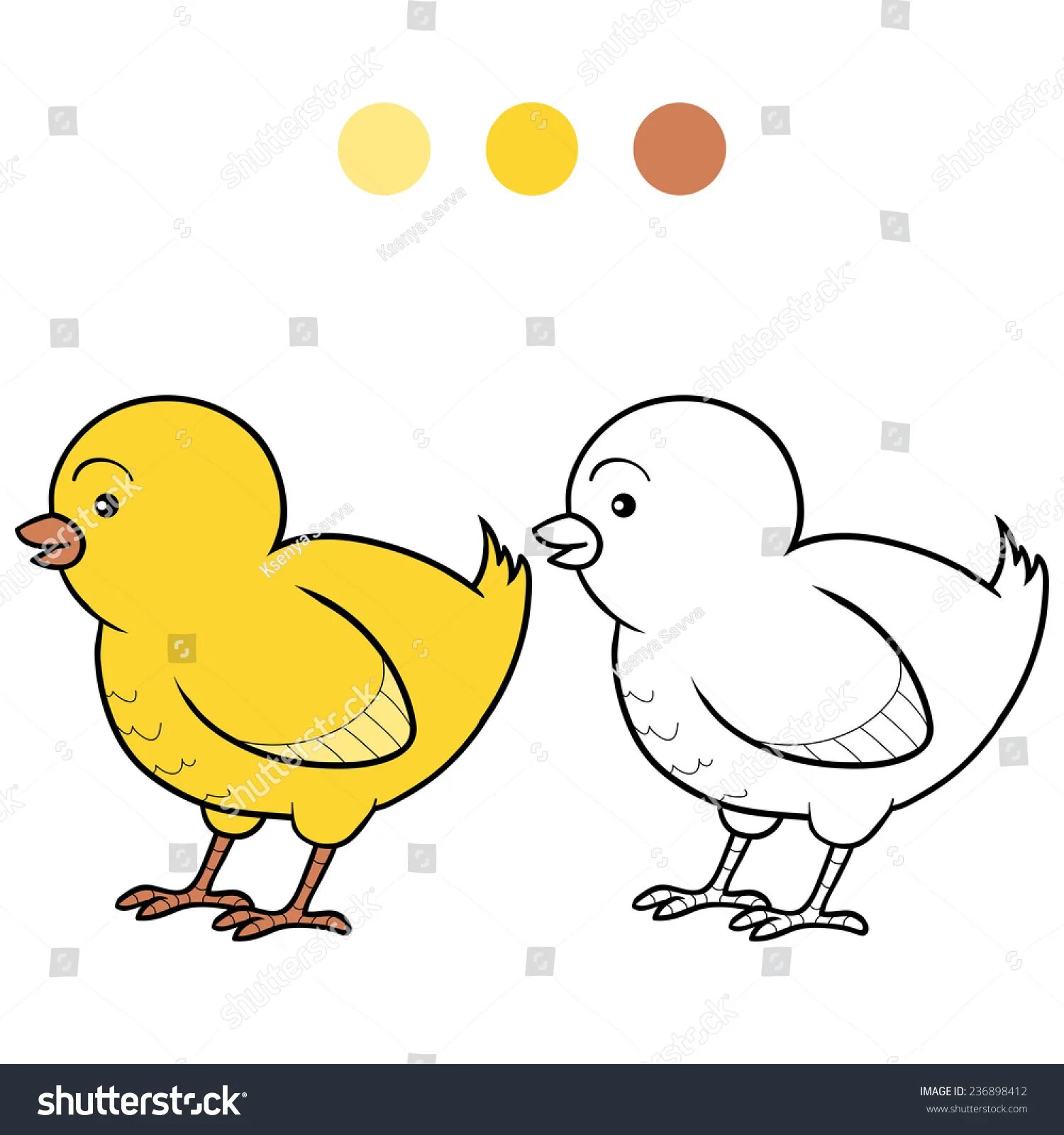 Цветные роскошные зерна для страницы раскраски курицы
