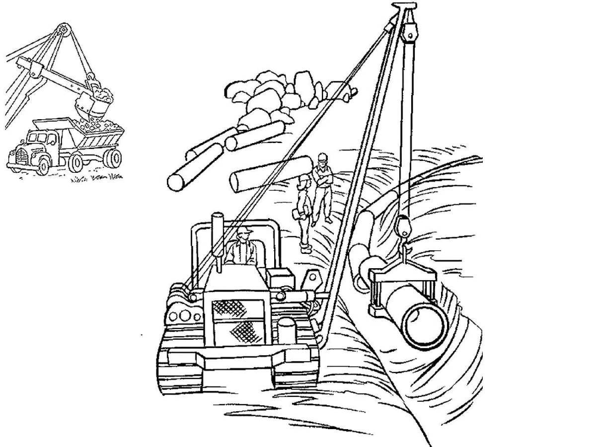 Photo Creative building coloring book for boys