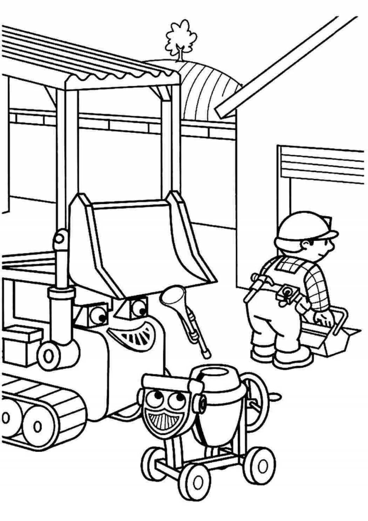 Coloring page unusual design for boys
