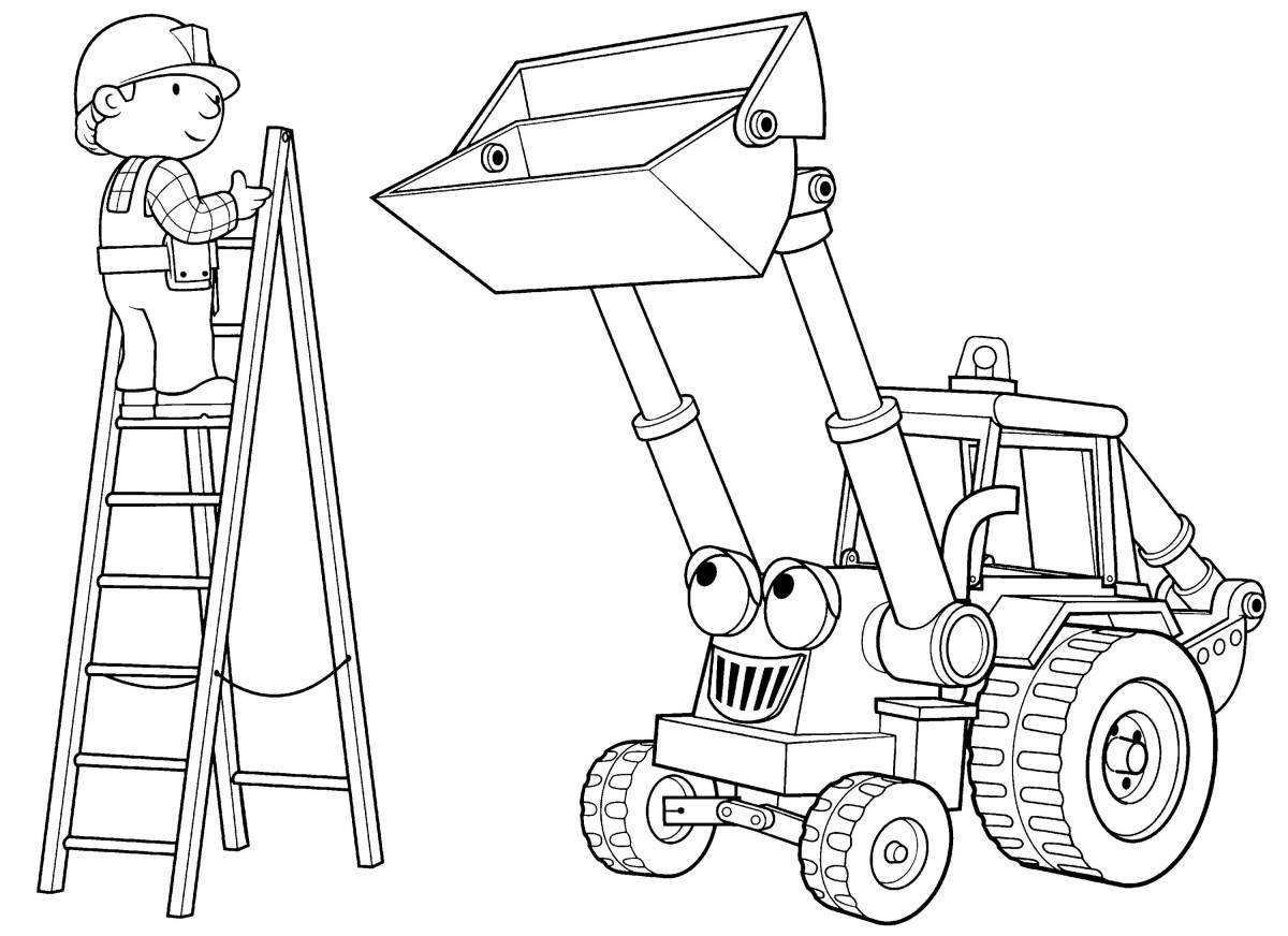 Красочно-весёлая стройка раскраска для мальчиков