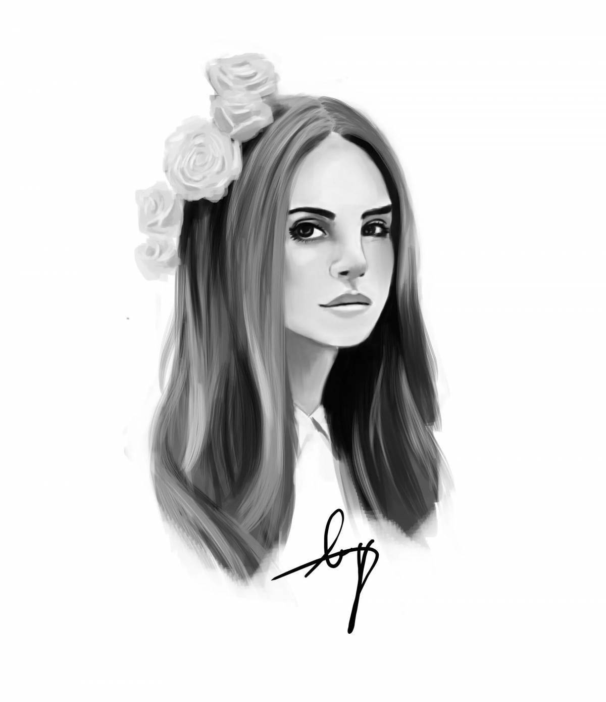 Lana Del Rey's shining coloring book