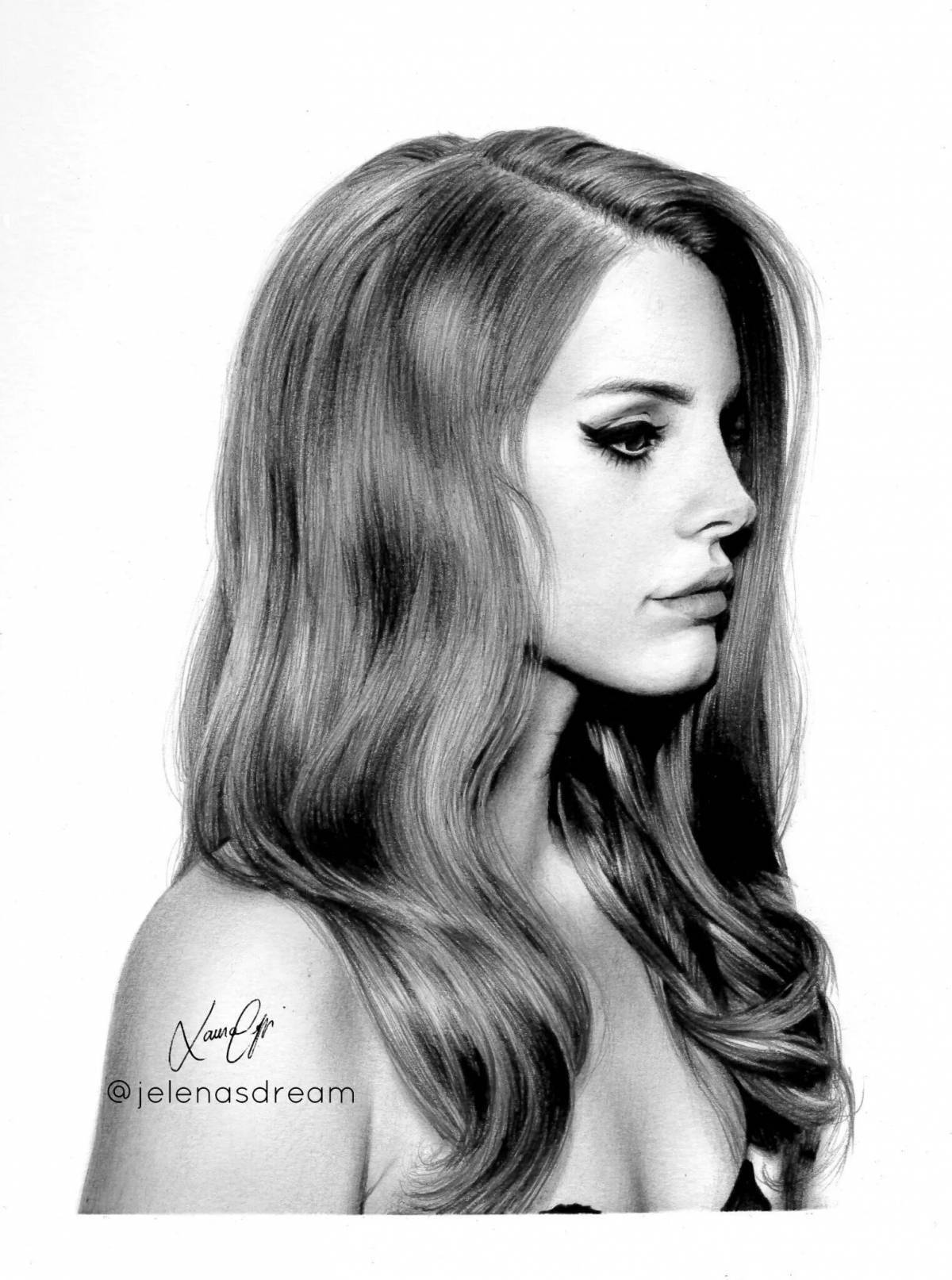 Lana Del Rey's wild coloring