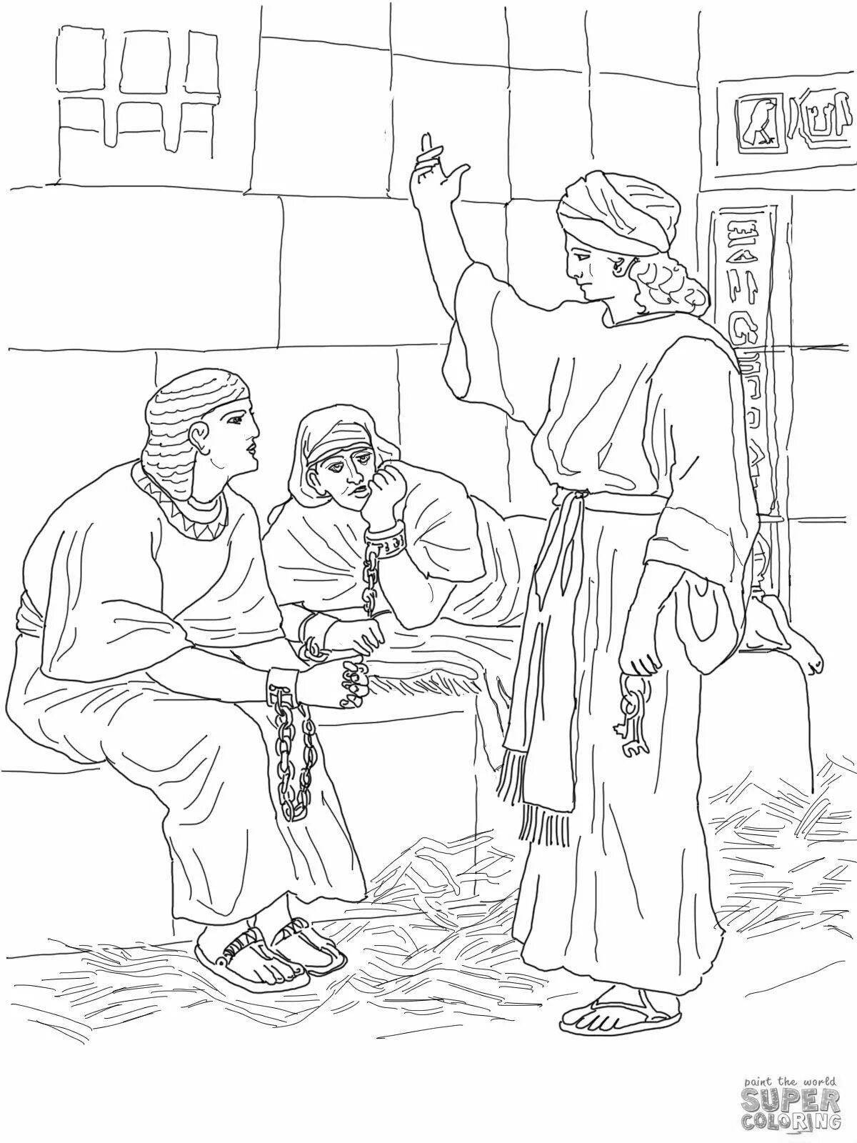 Charm of joseph in egypt coloring book