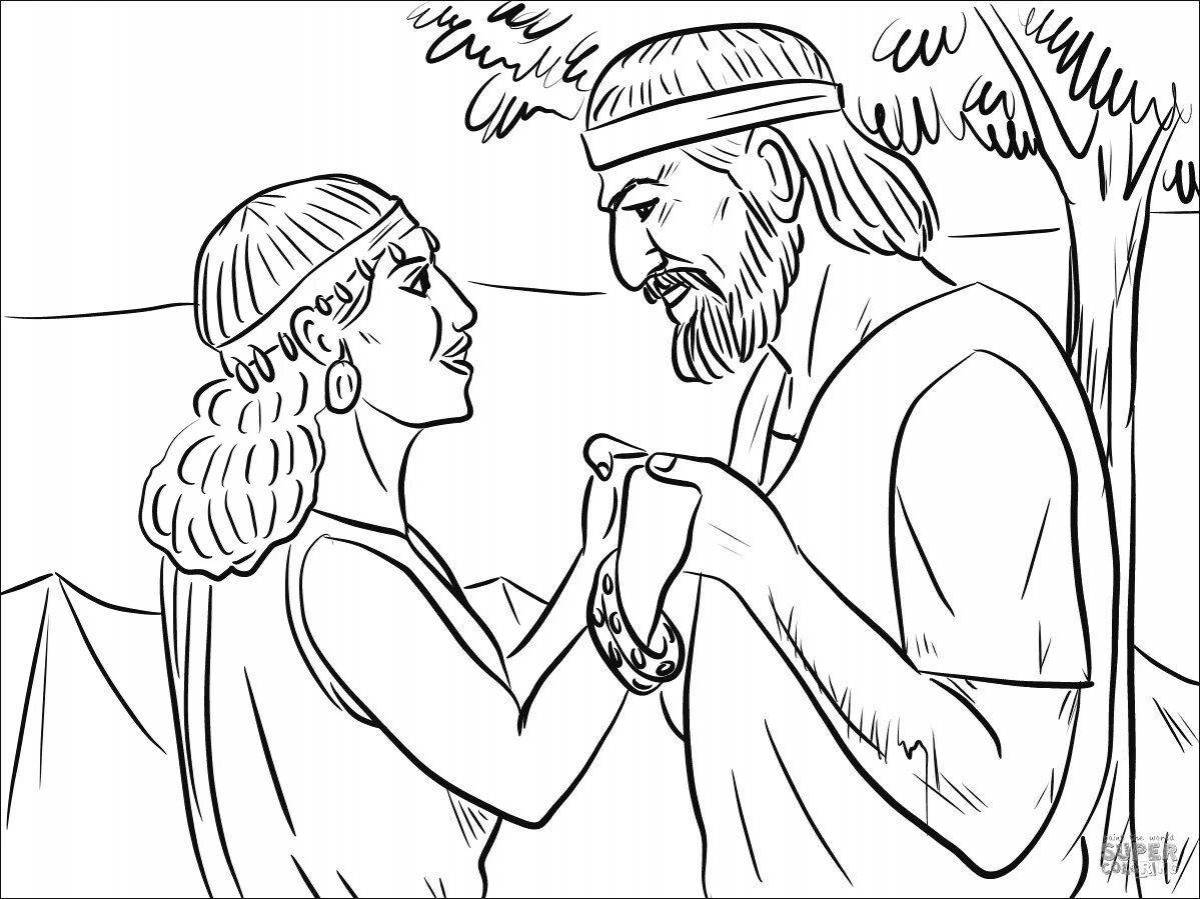 Colorfully detailed joseph in egypt coloring book