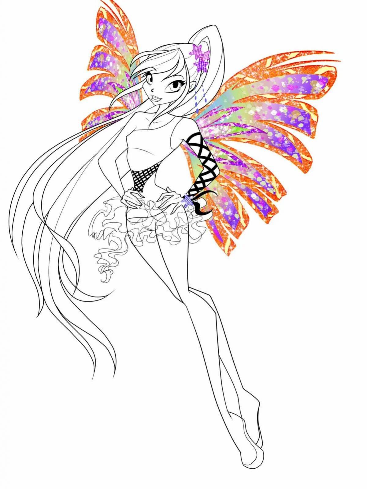 Royal winx coloring stella sirenix