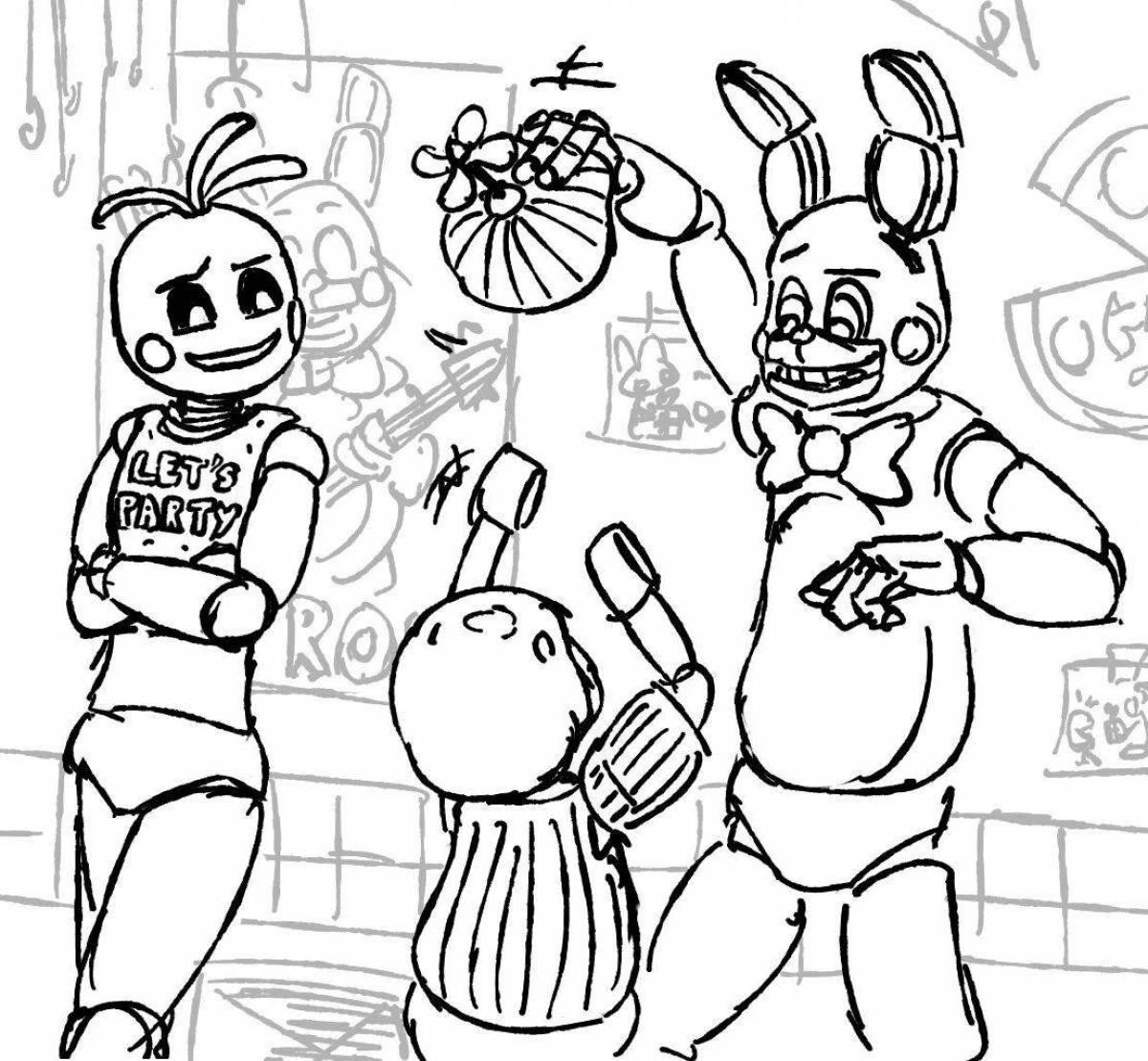 That fnaf chick live coloring page