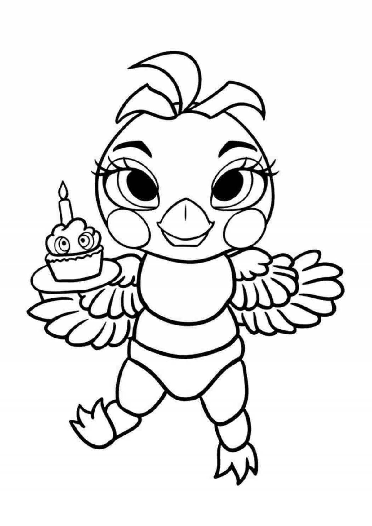 Fnaf chick's fabulous coloring page