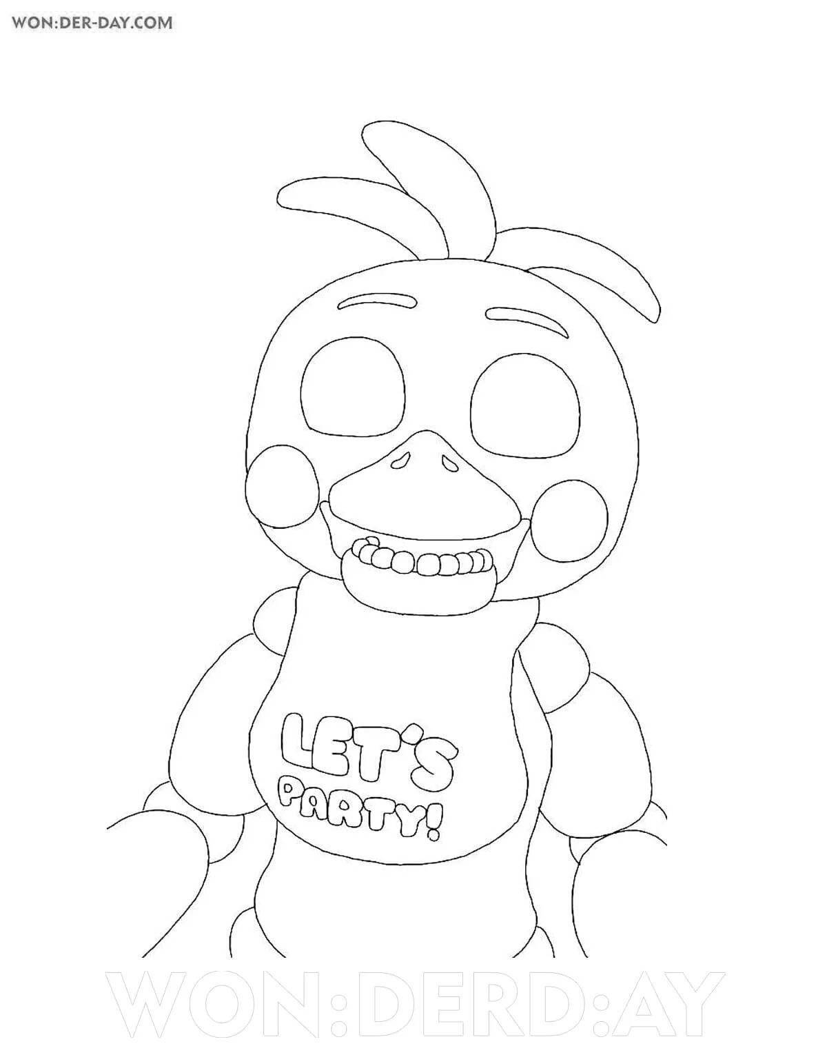 Dazzling coloring page of that fnaf chick