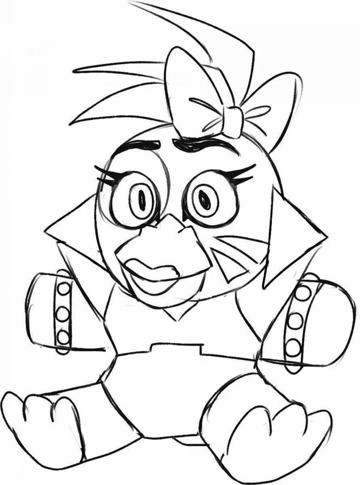 Royal coloring fnaf toy chica