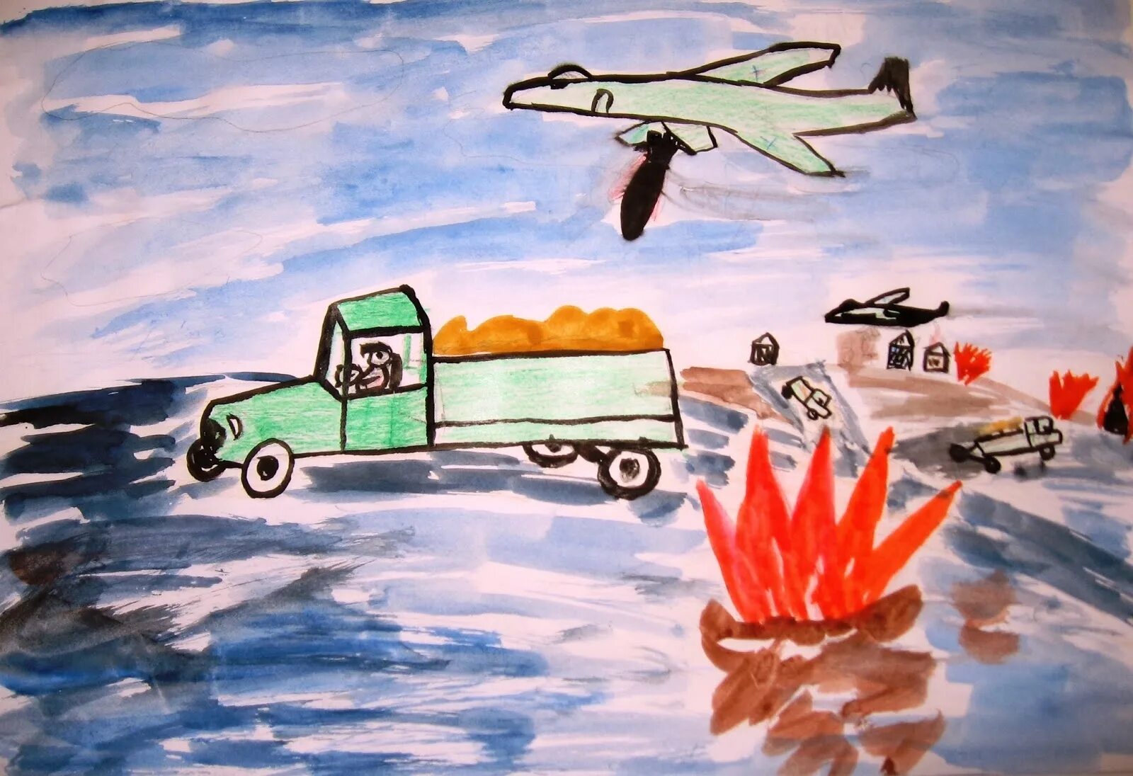 The glorious road of life drawing