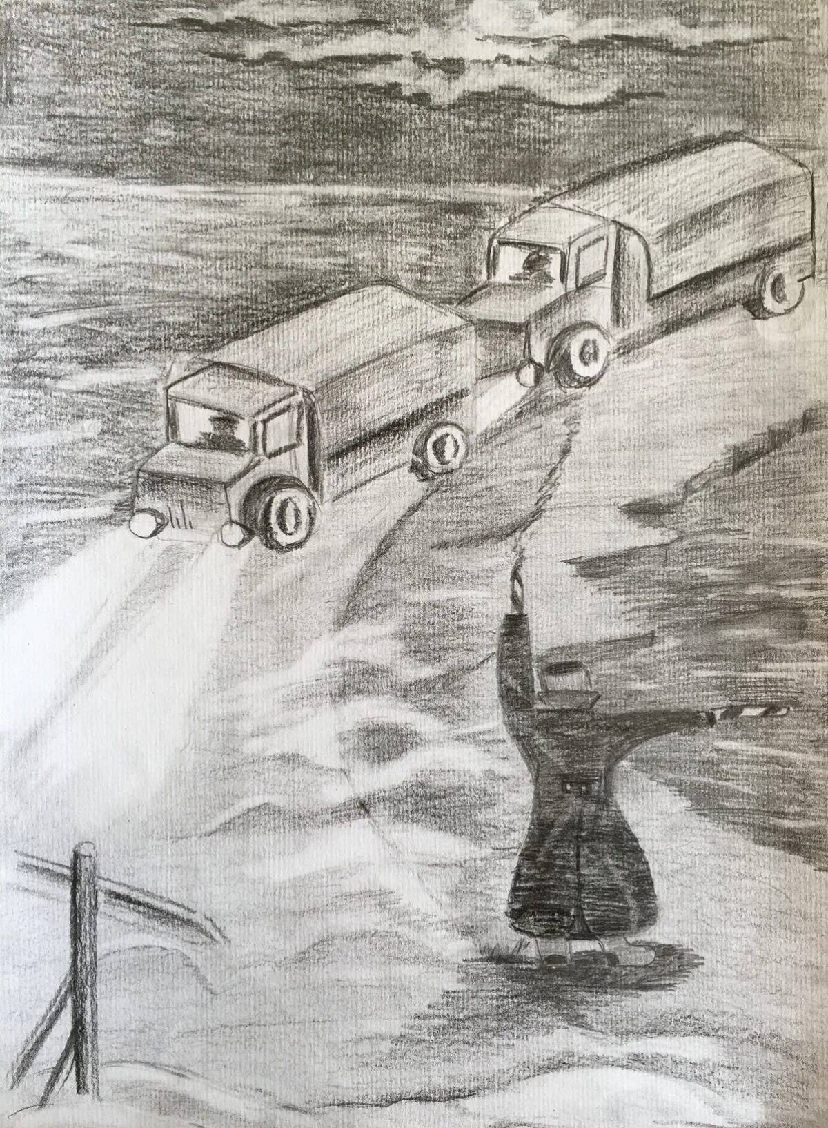 Coloring page invigorating road of life