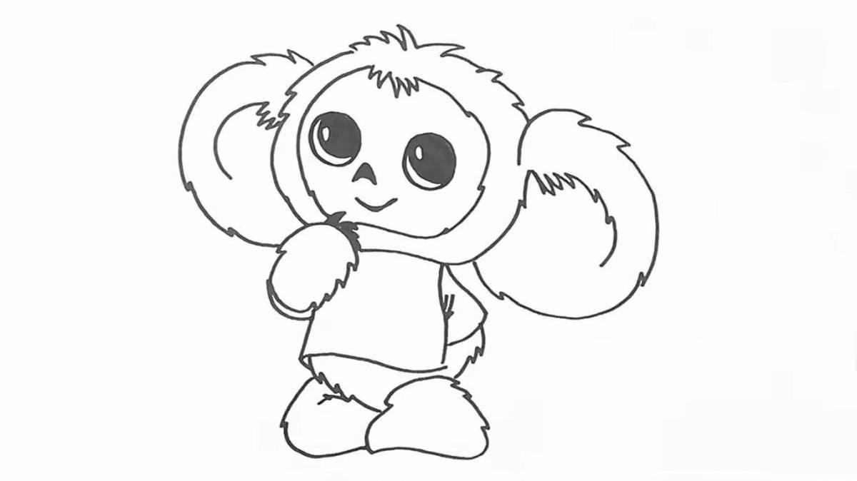 Bright coloring Cheburashka