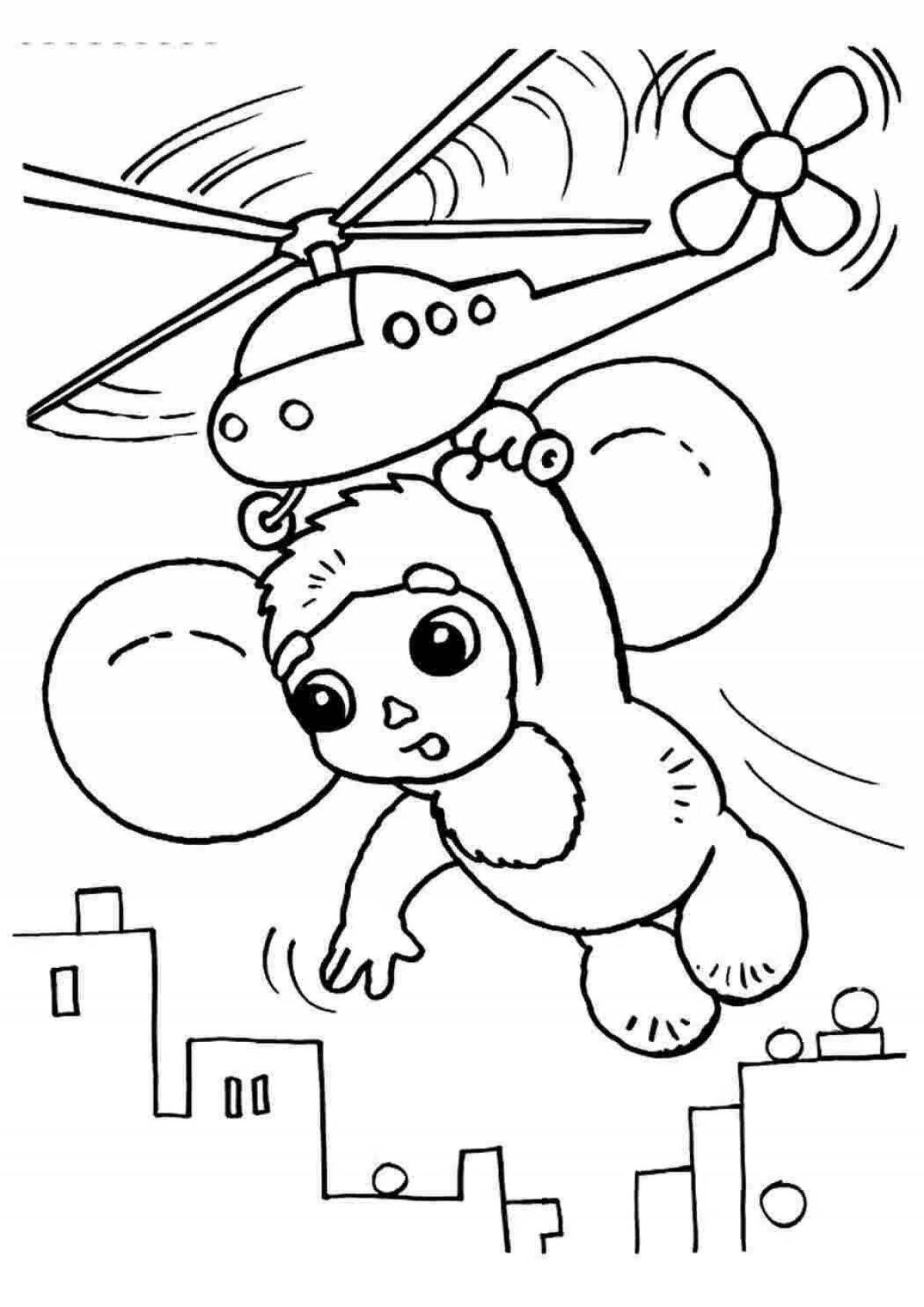 Delightful coloring Cheburashka