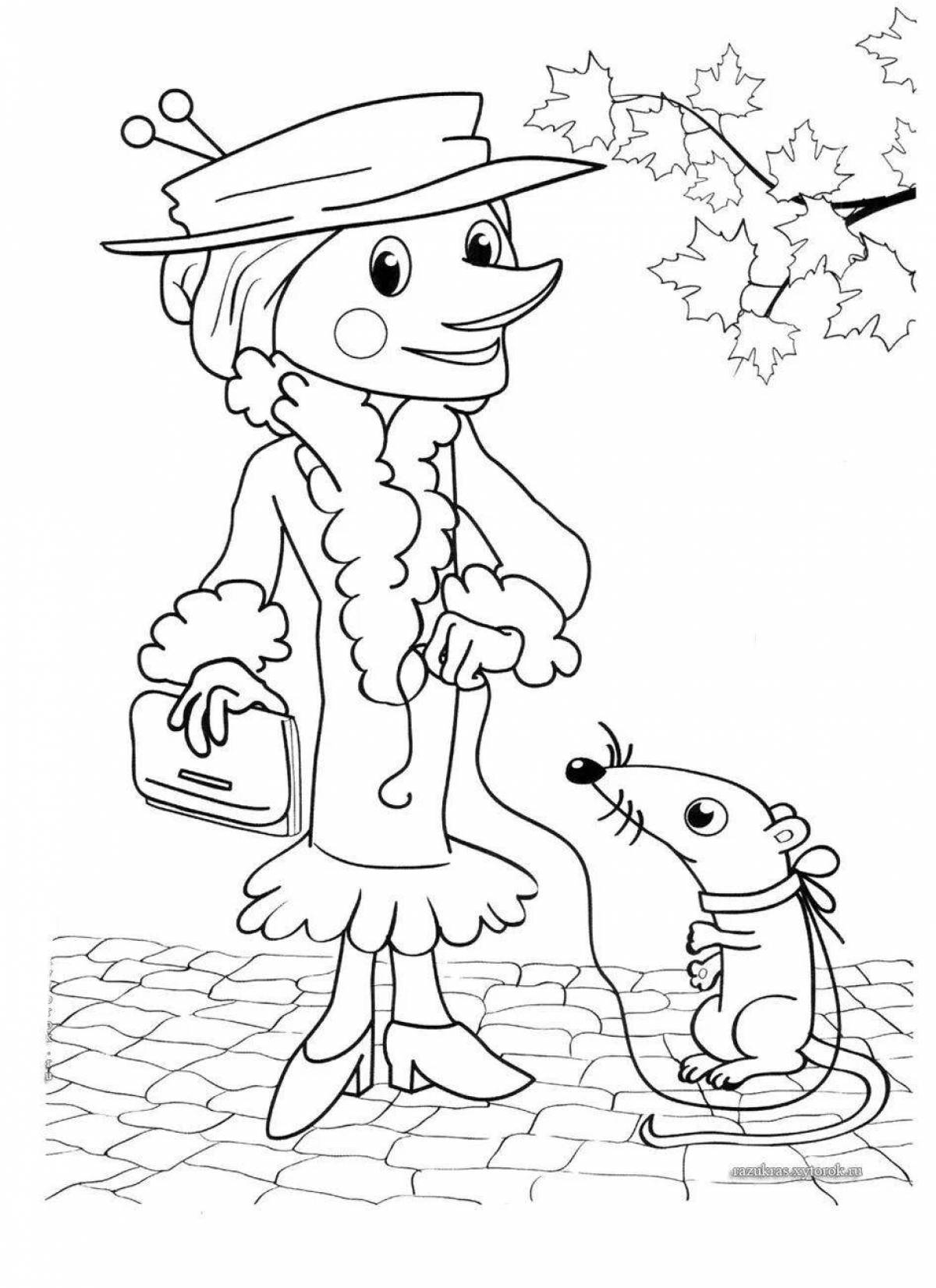 Living cheburashka coloring book