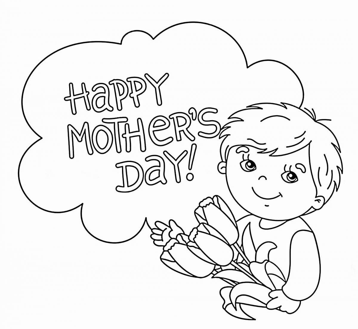 Nice coloring mom and boy