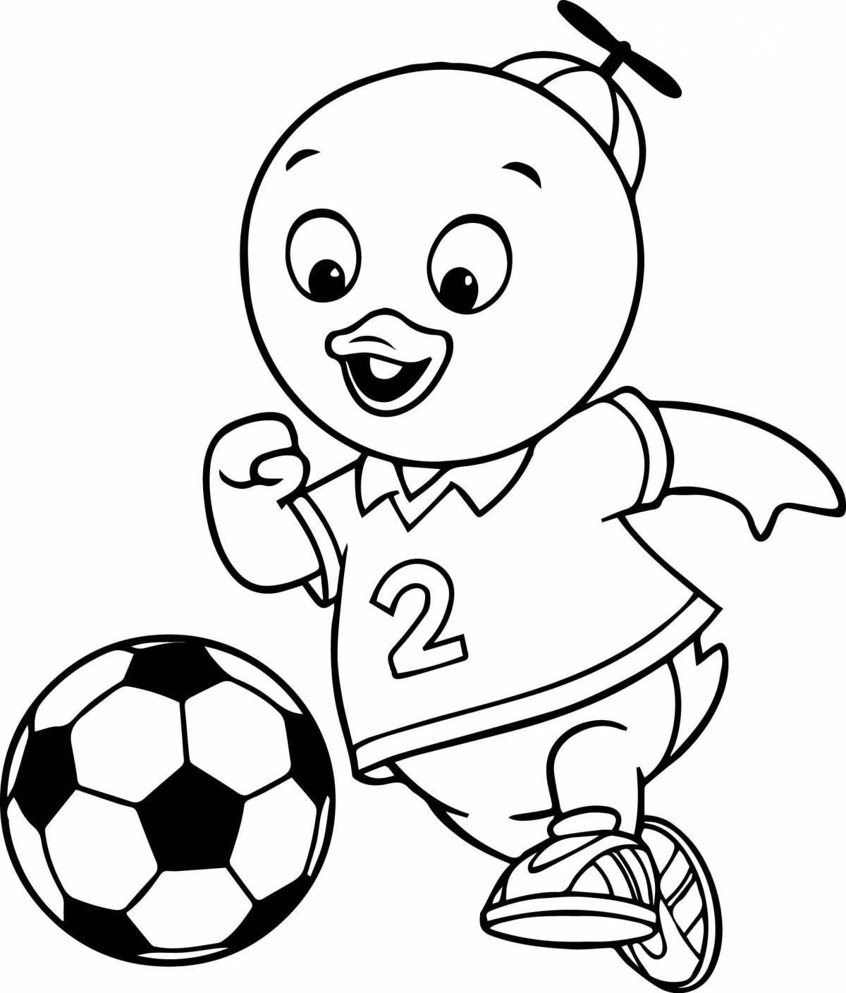 Dynamic sports coloring book for kids