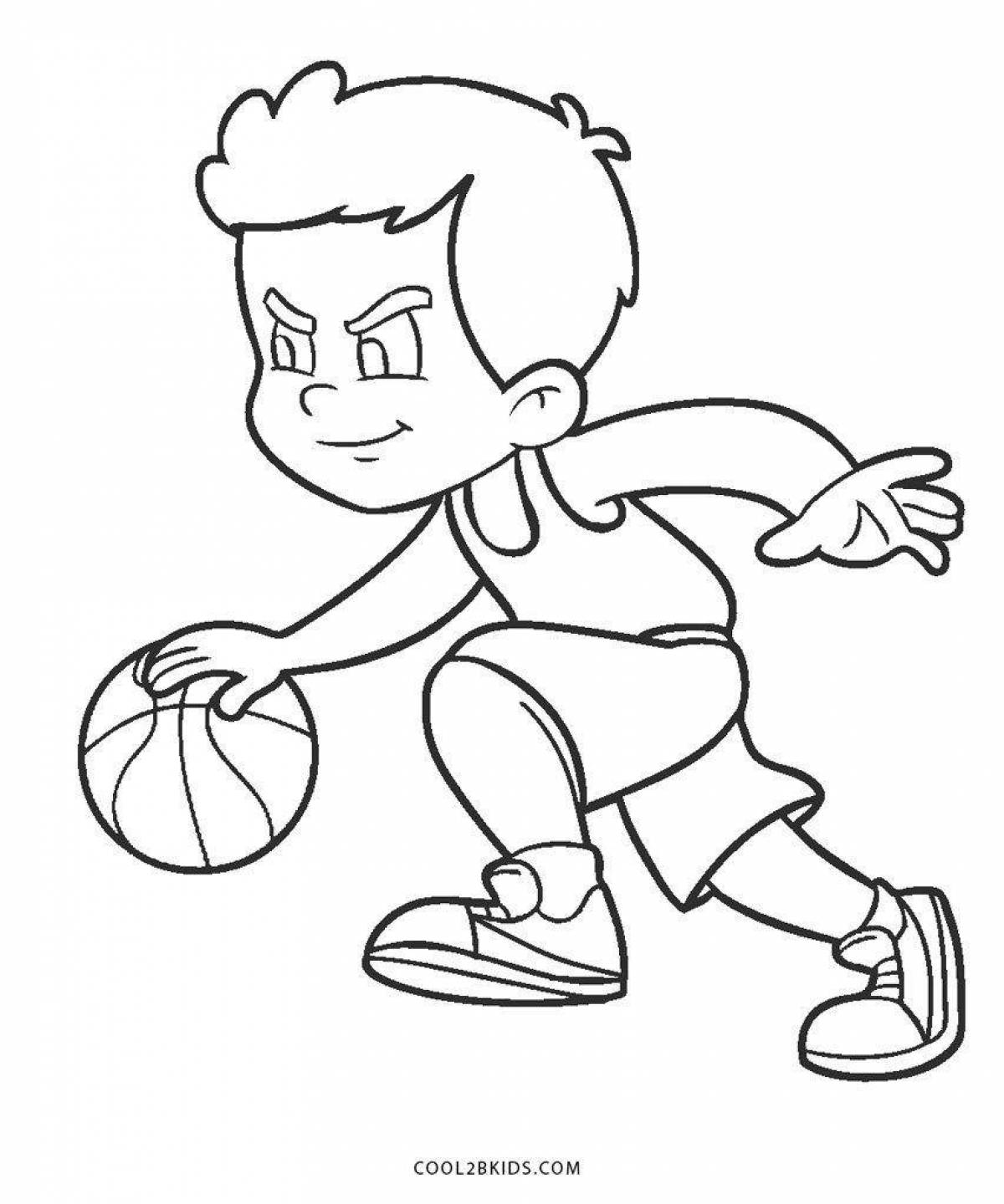 Adorable sports coloring book for kids