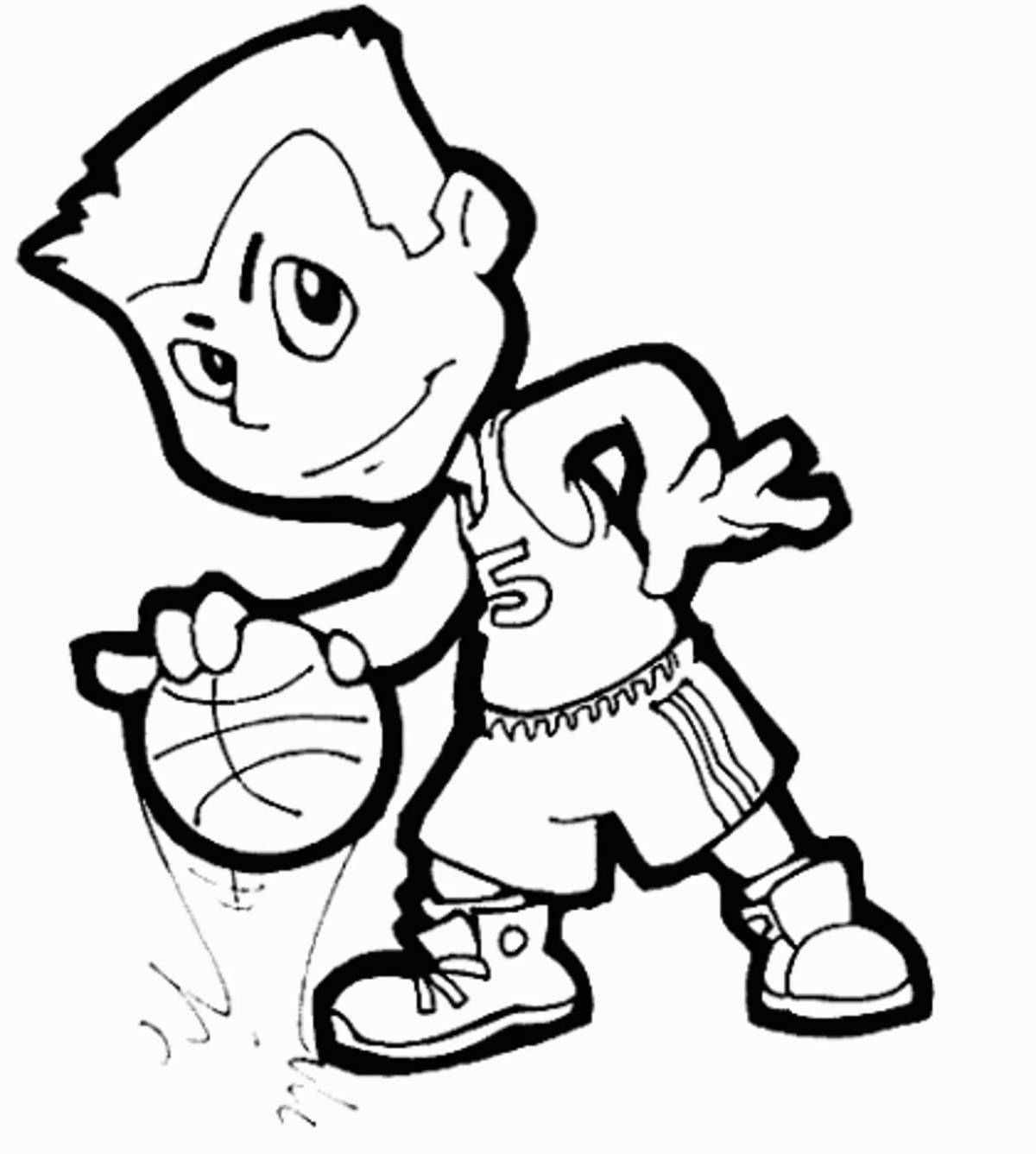 Great sports coloring book for kids