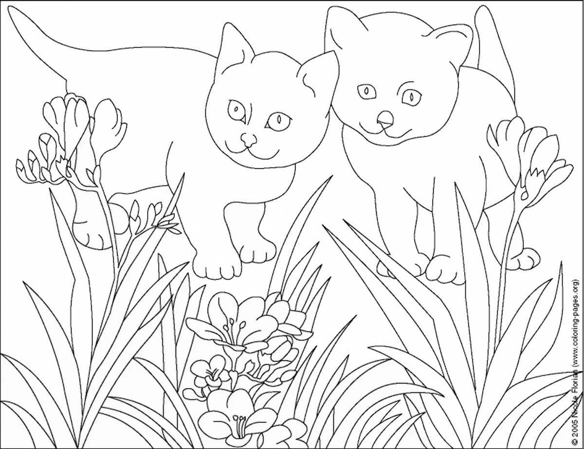 Fun coloring by numbers kitty