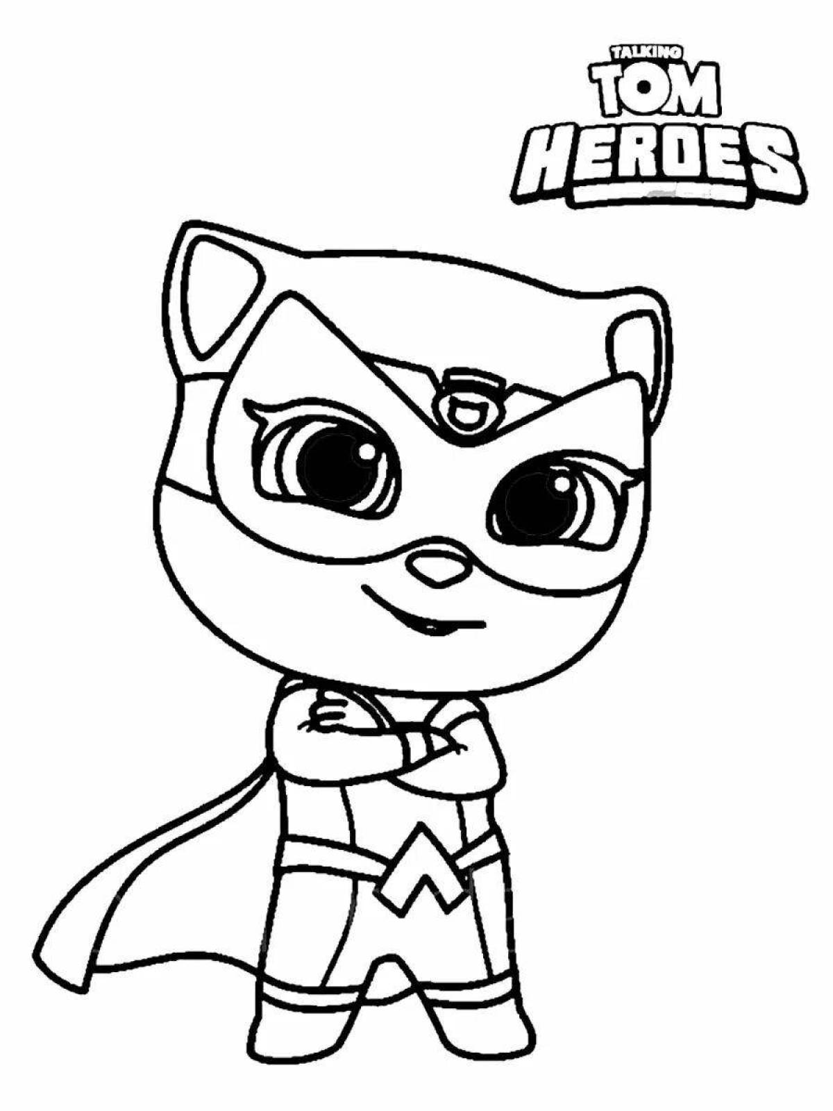 My talking angela amazing coloring page