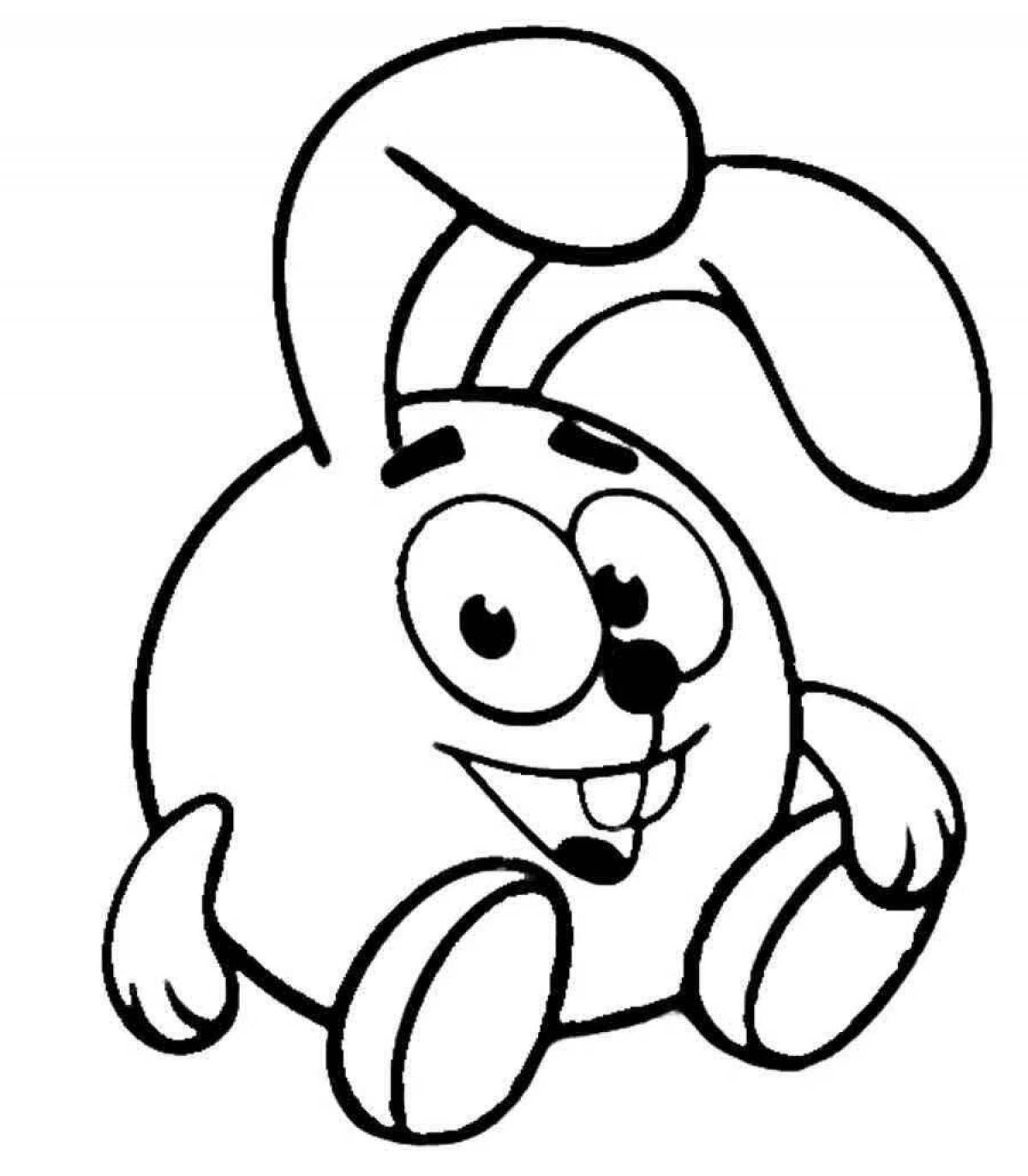 Funny cartoon easy coloring pages