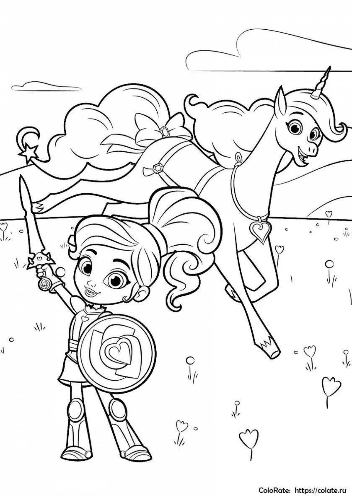 Amazing princess and knight coloring book