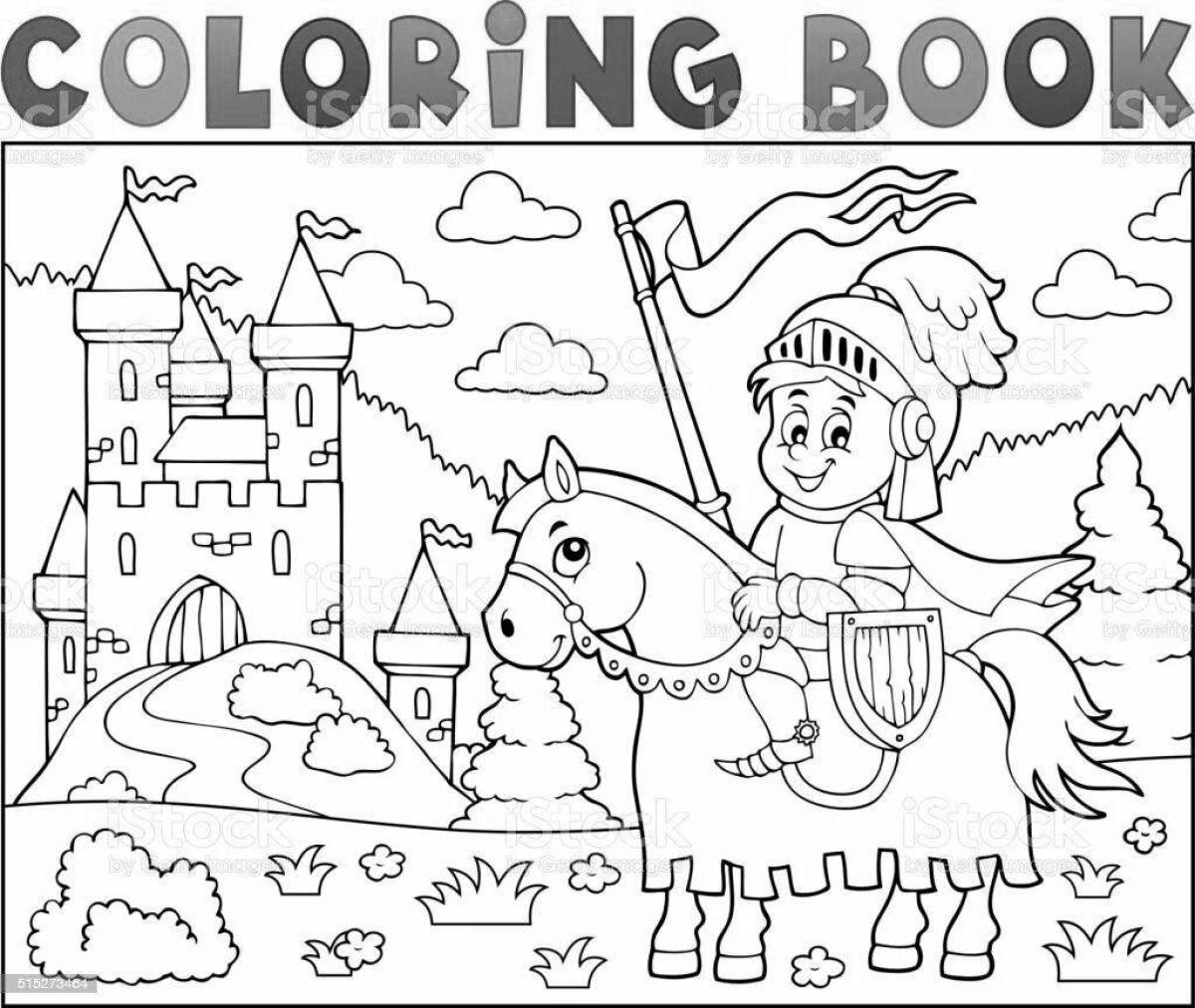 Dazzling coloring princess and knight