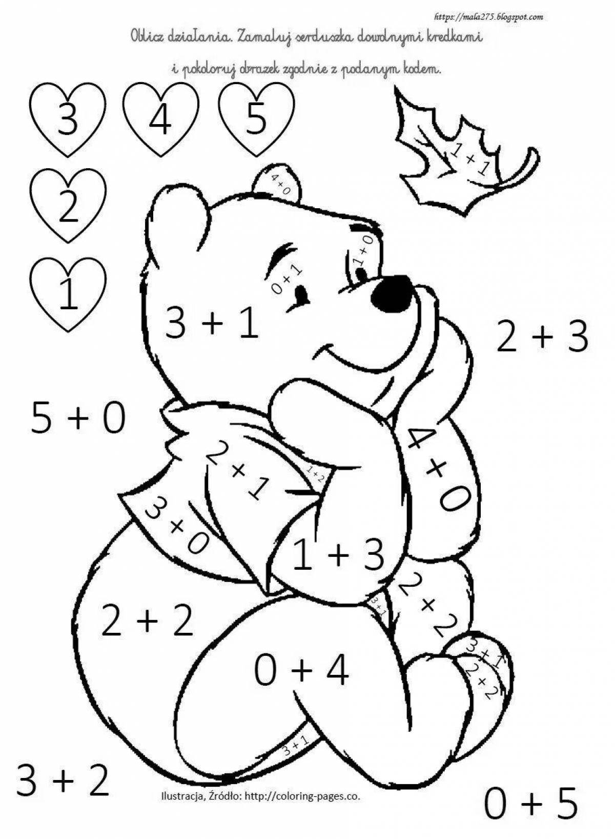 Attractive coloring page number 7 composition