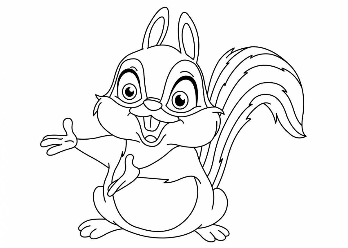 A wonderful chipmunk coloring book for kids