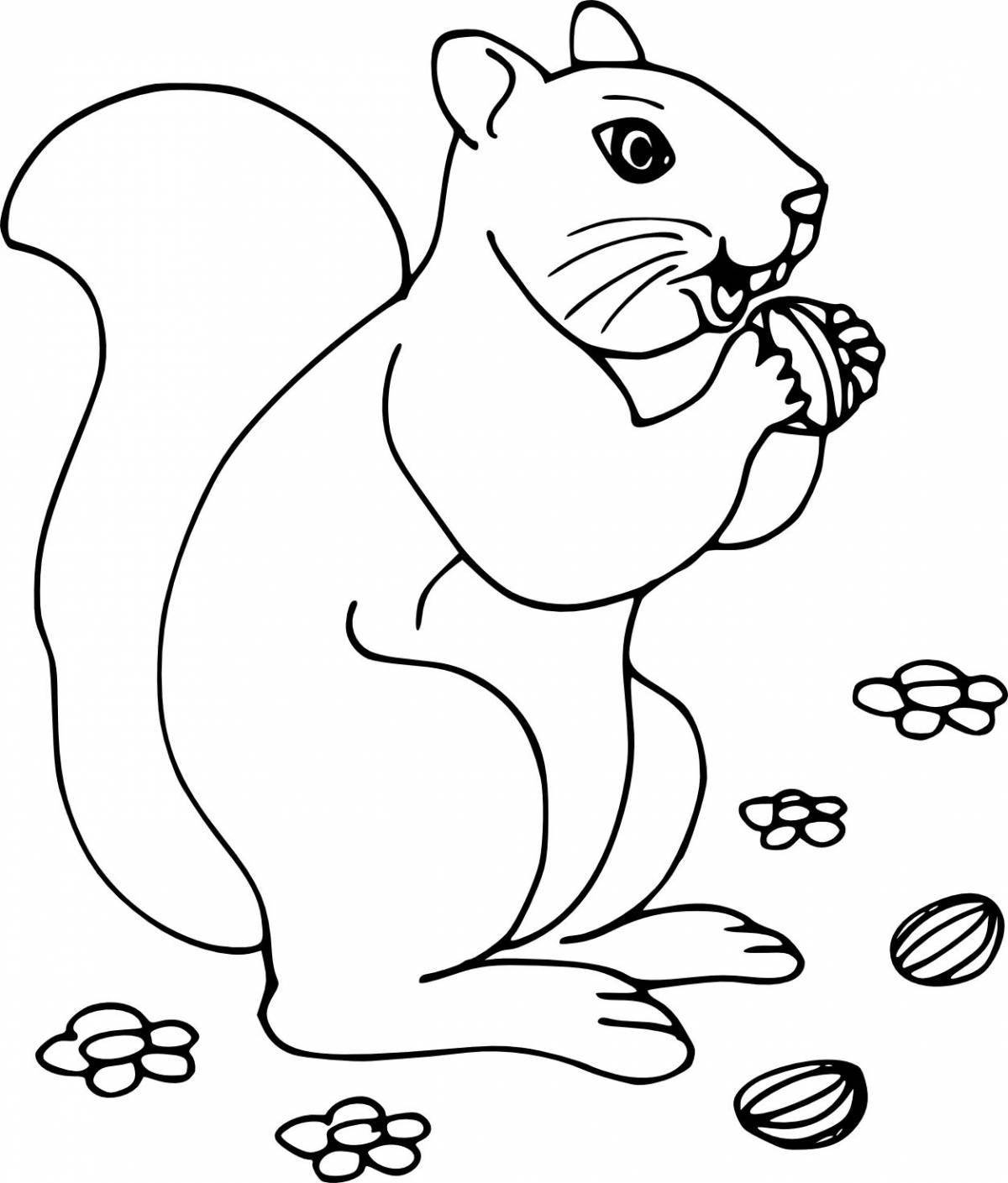 Great chipmunk coloring book for kids