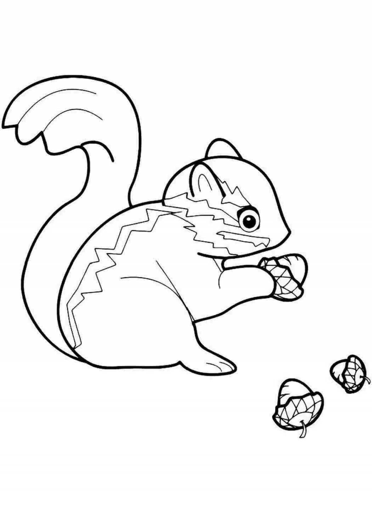 Amazing chipmunk coloring book for kids