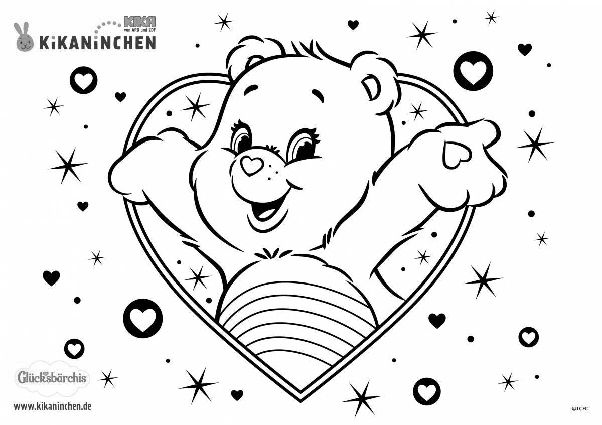 Coloring book bright bear and rabbit