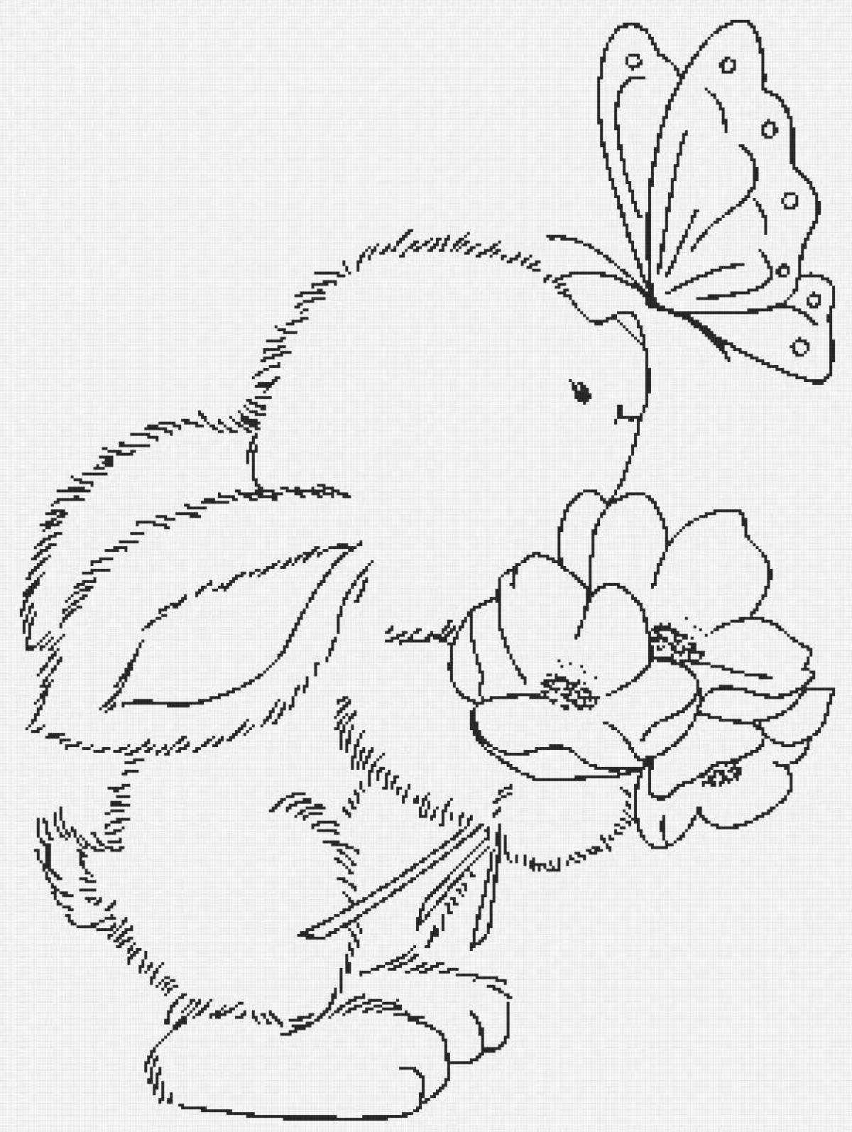 Funny teddy bear and rabbit coloring book